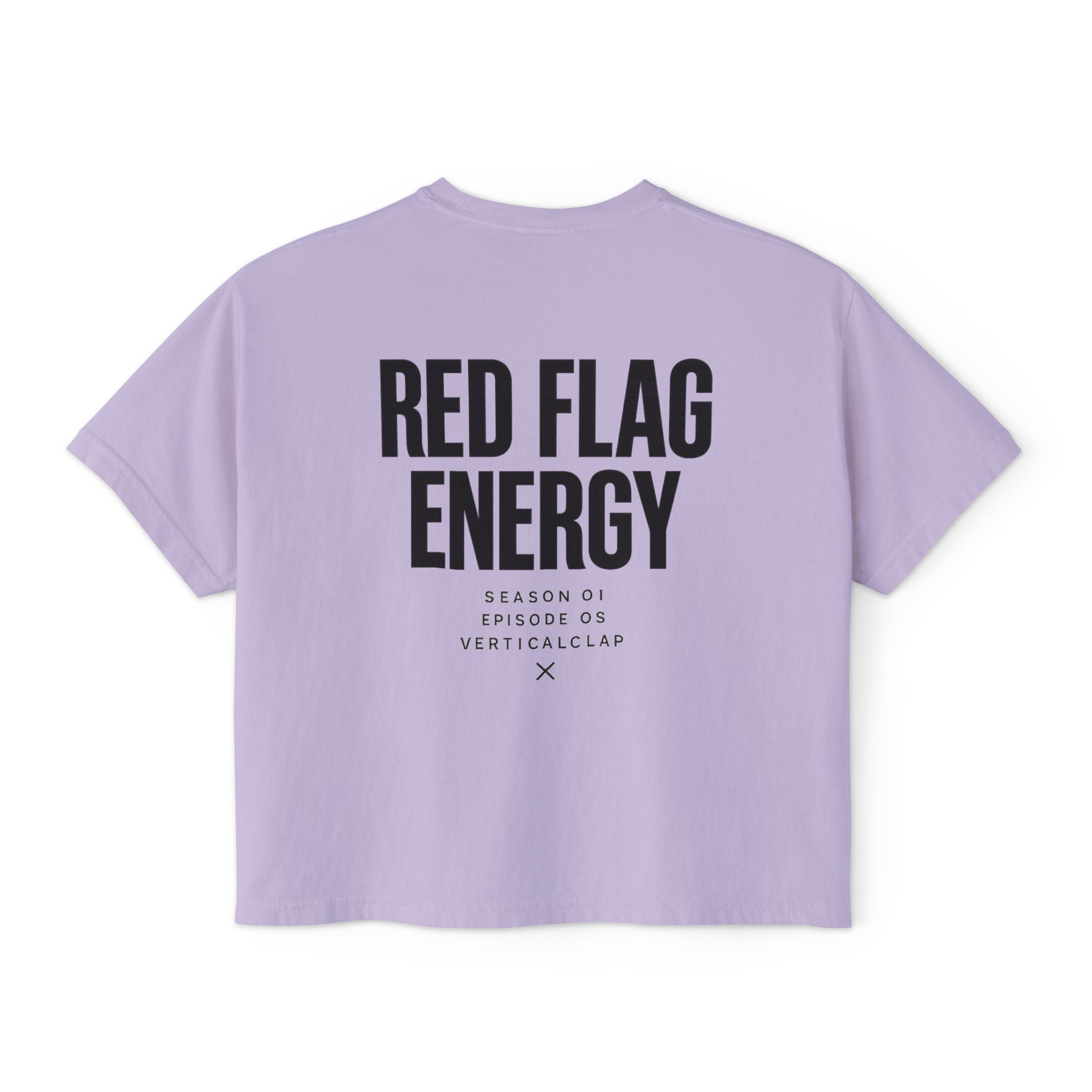 Red Flag Energy Women's Boxy Tee – Bold Graphic Back Print