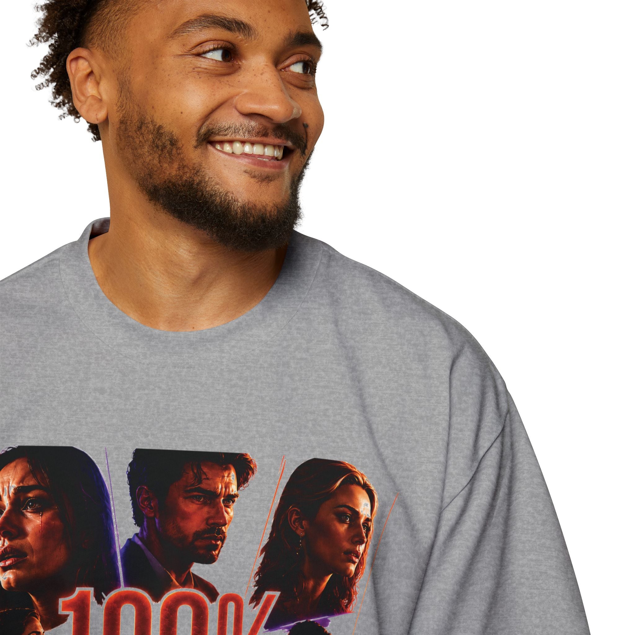 100% Drama Oversized Tee — Graphic Men’s T‑Shirt
