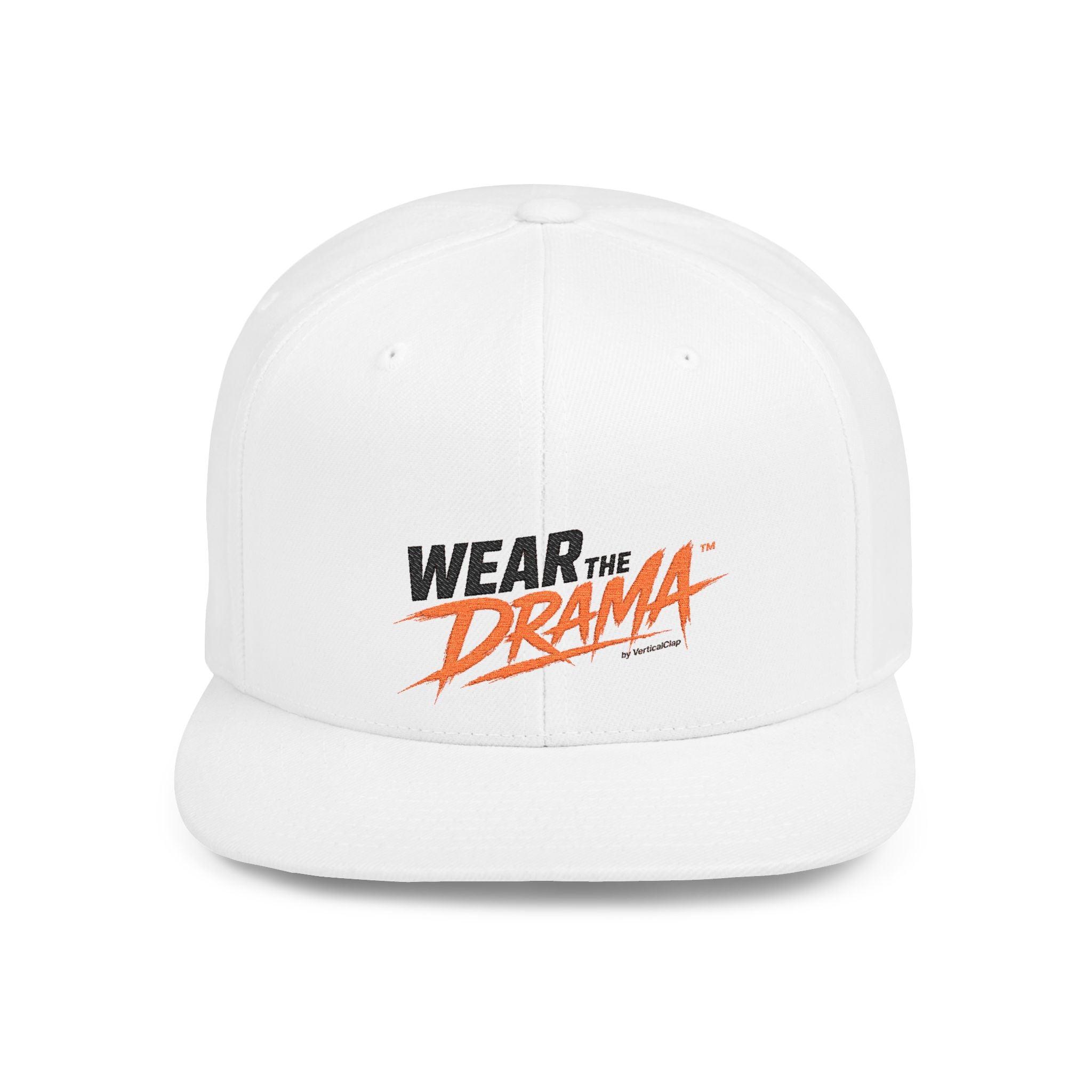 Flat Bill Snapback Hat — "Wear the Drama" Streetwear Cap