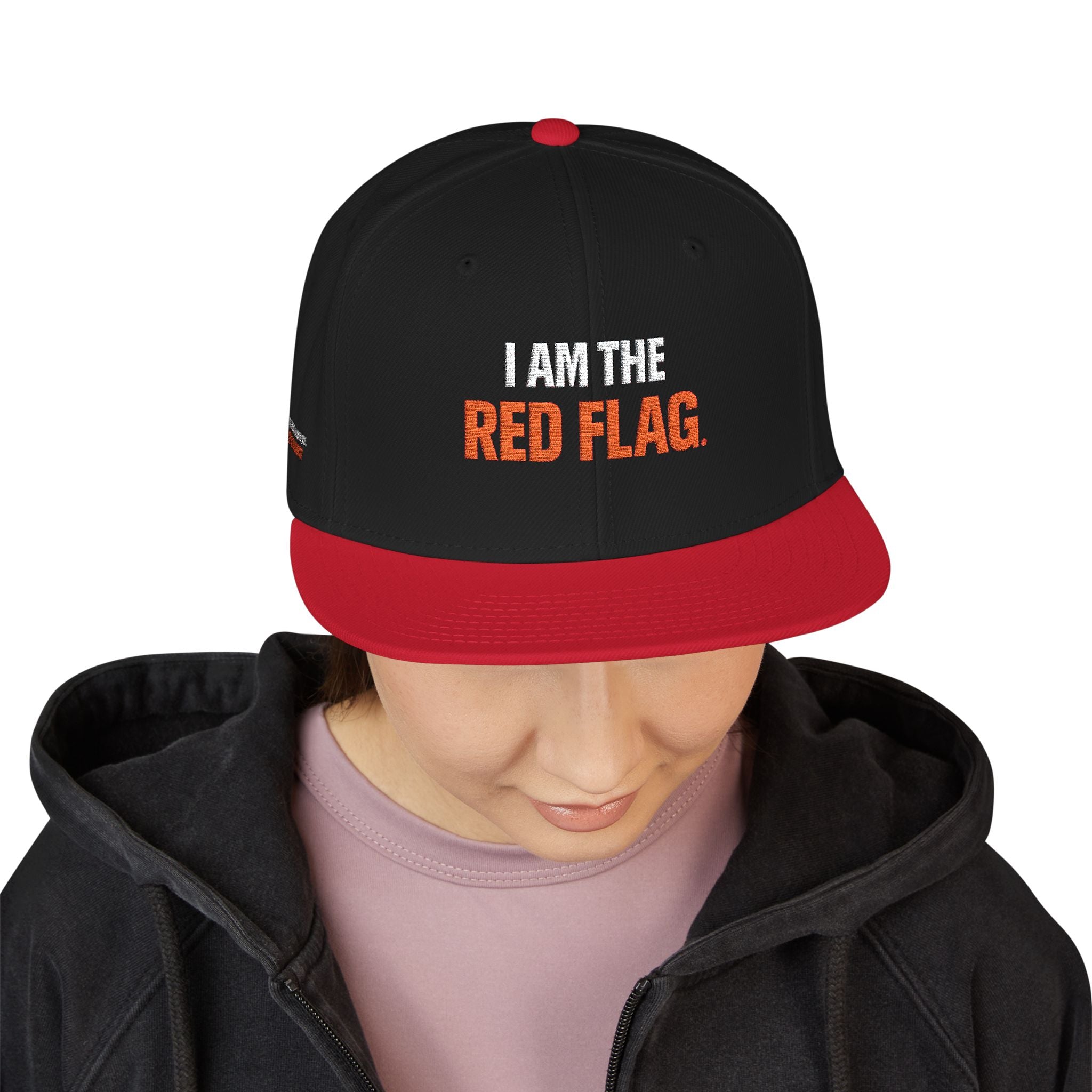 Snapback Hat — I AM THE DEVIL. Embroidered Streetwear Cap
