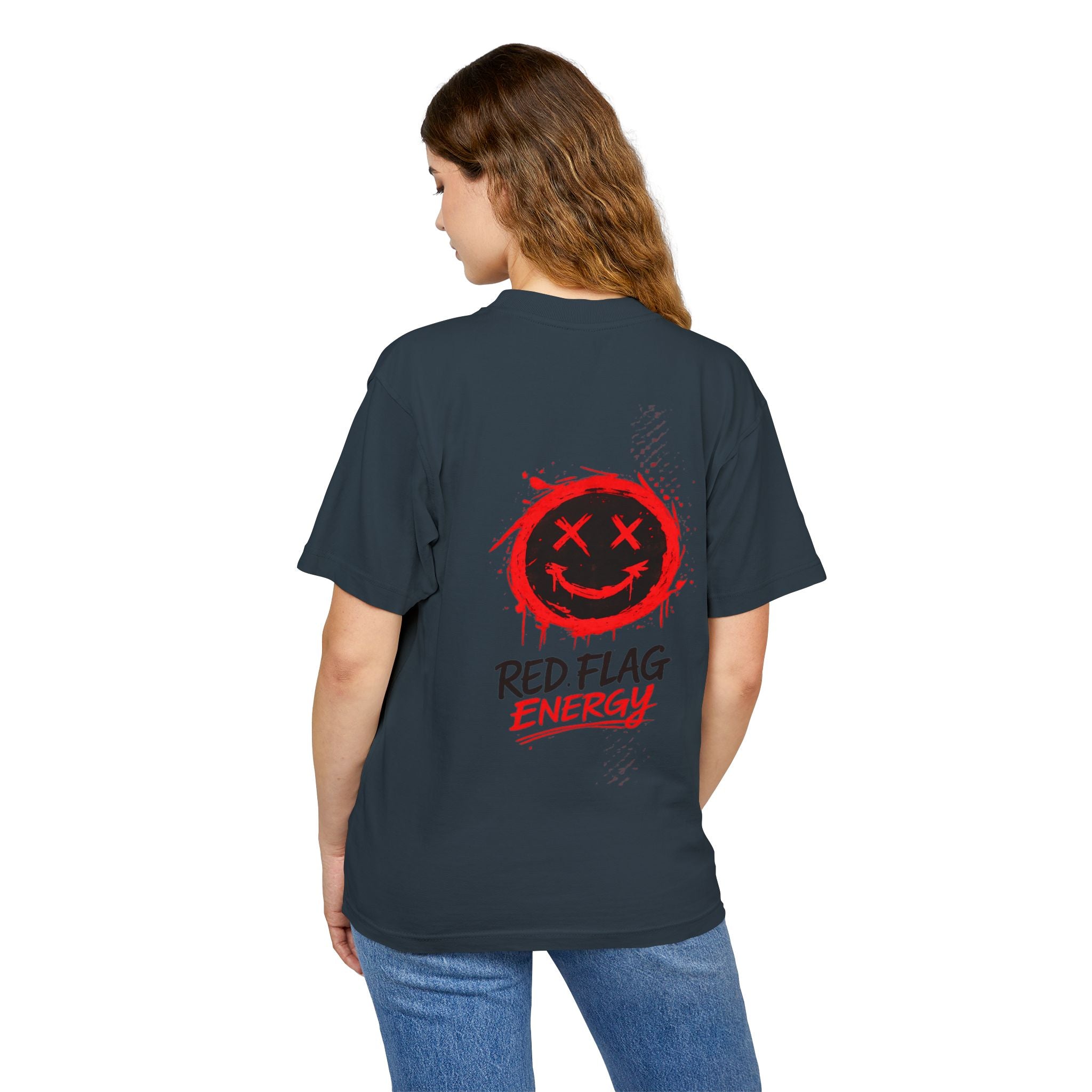 Red Flag Energy Tee — "Expert in Bad Choice and Worst Timing" Graphic T-Shirt