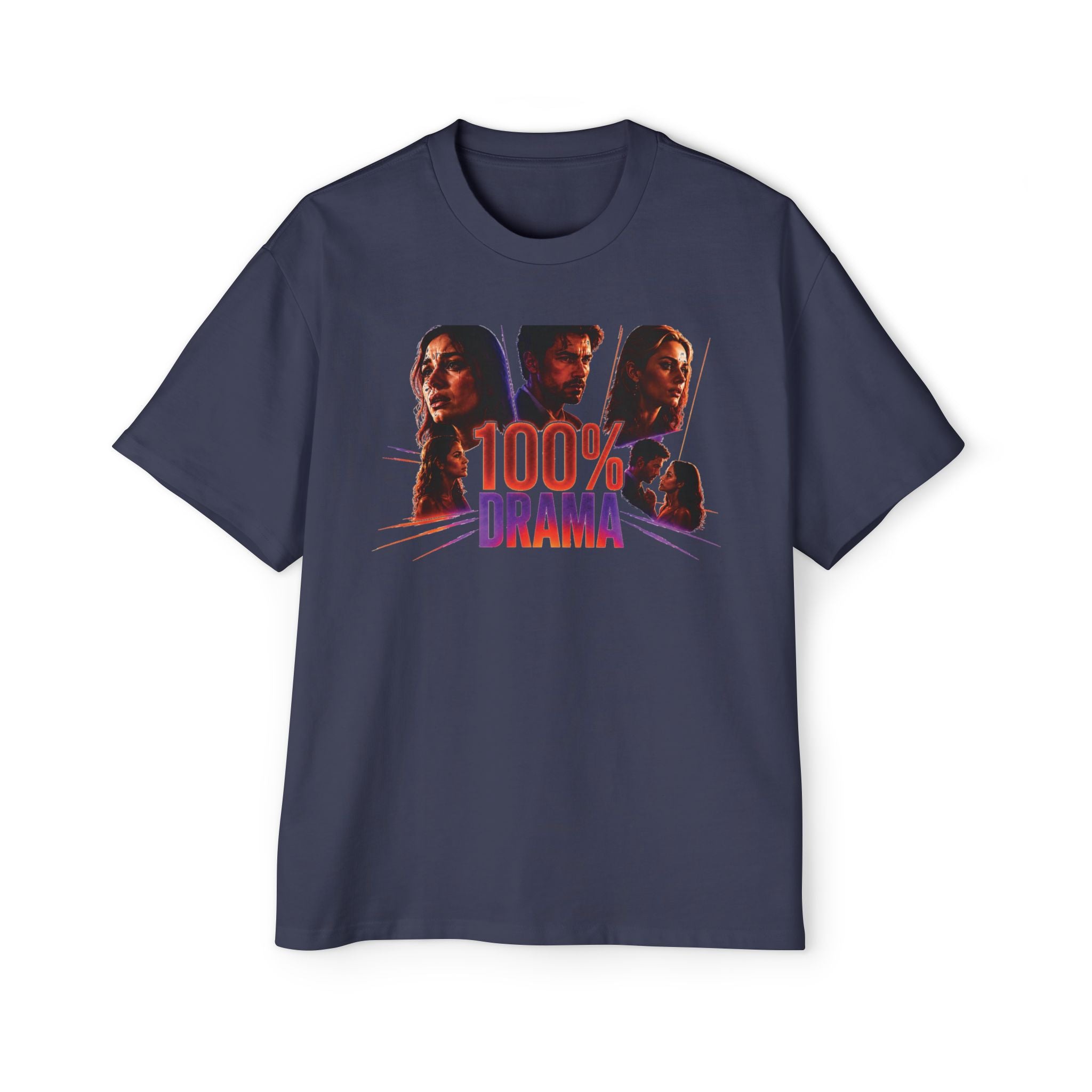 100% Drama Oversized Tee — Graphic Men’s T‑Shirt