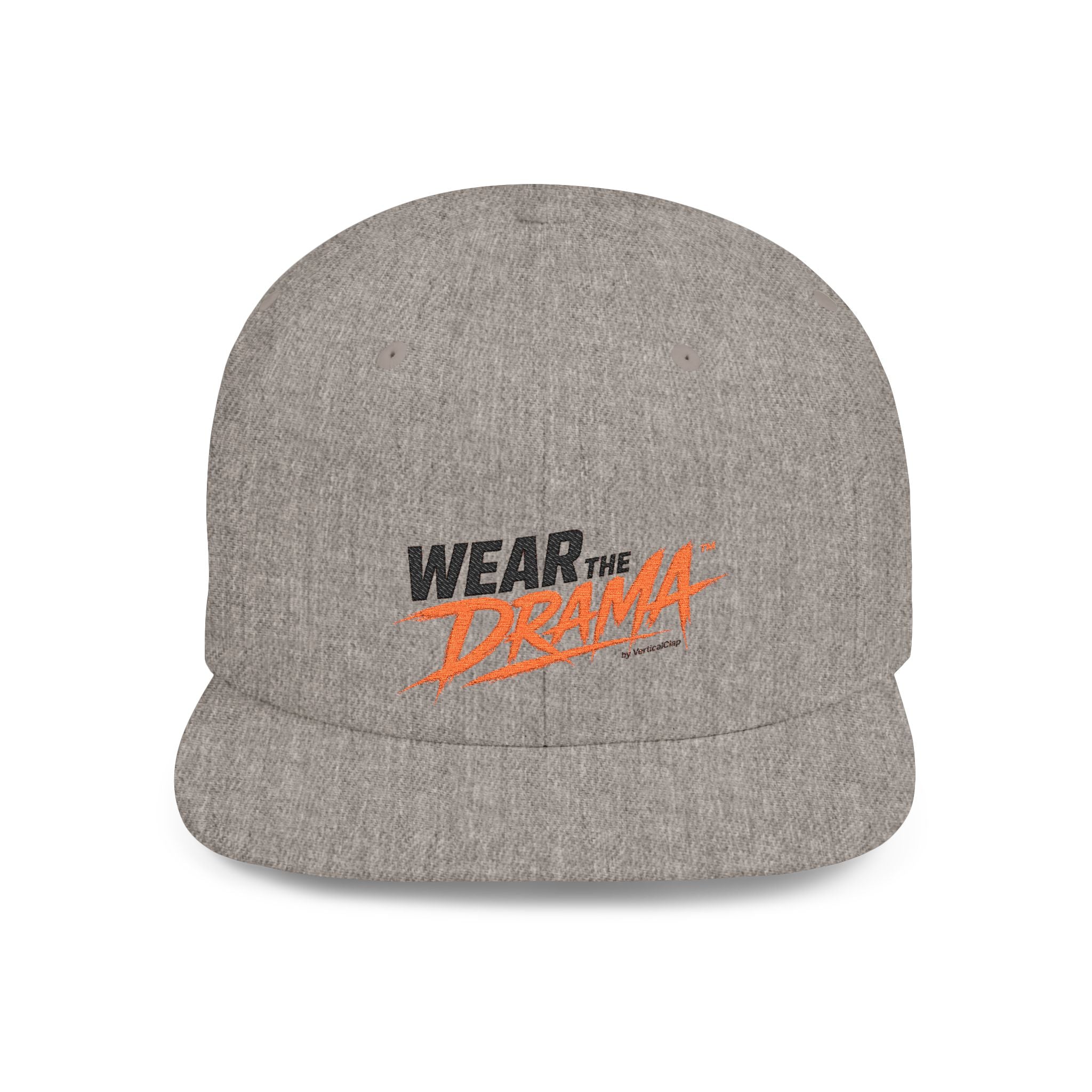 Flat Bill Snapback Hat — "Wear the Drama" Streetwear Cap