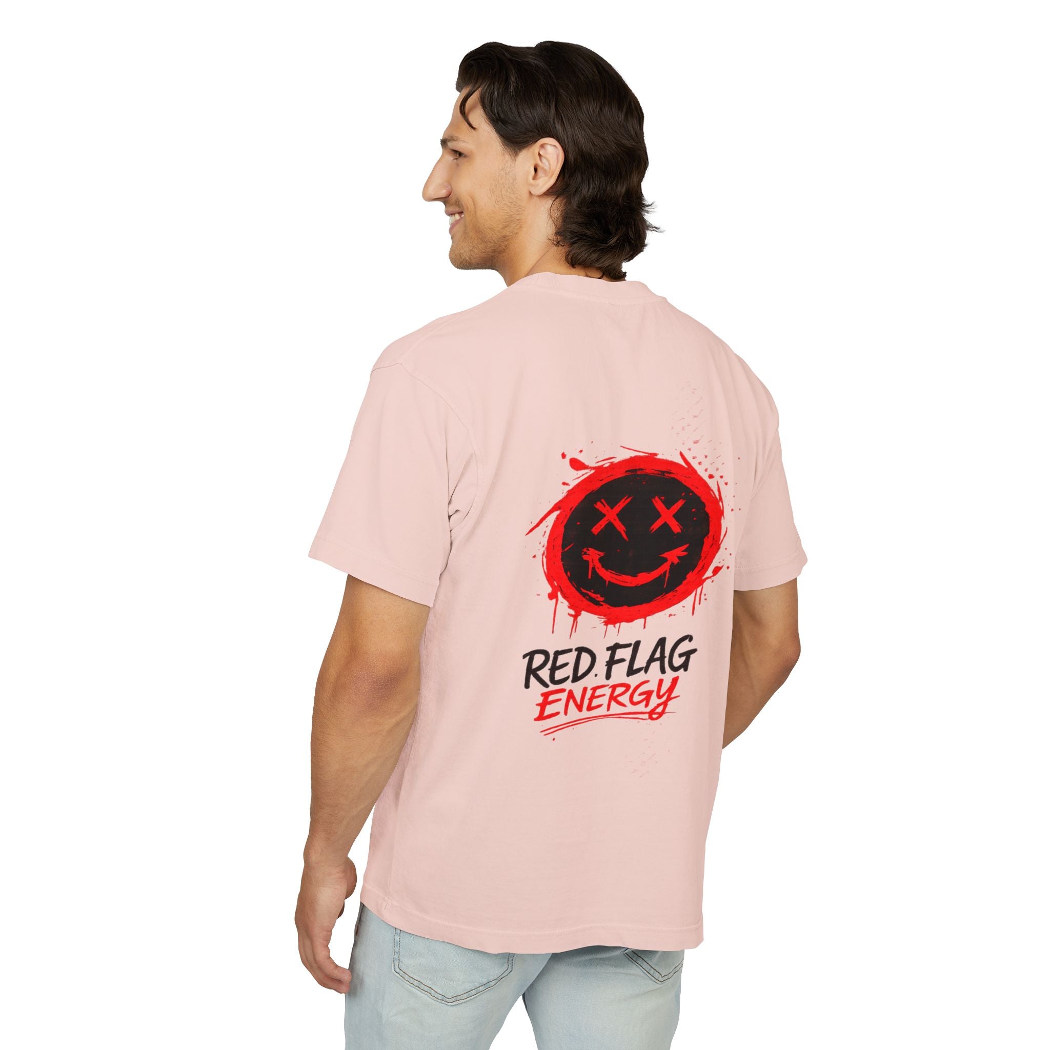 Red Flag Energy Tee — "Expert in Bad Choice and Worst Timing" Graphic T-Shirt