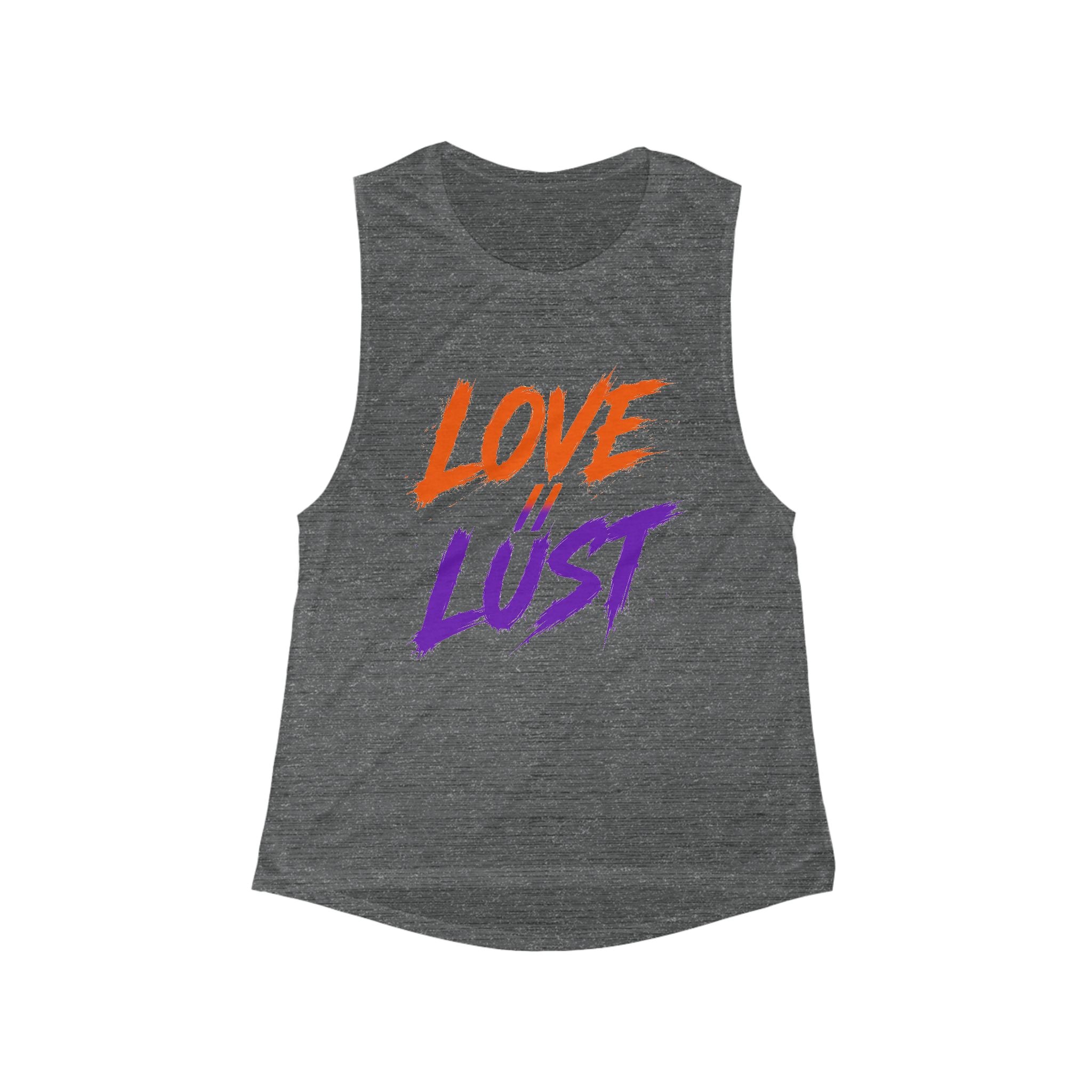 Love Lust Muscle Tank — Women's Graphic Scoop Flow Tank Top