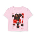 Drama 100% Graphic Crop Tee — Women's Vintage Movie Poster Style Shirt