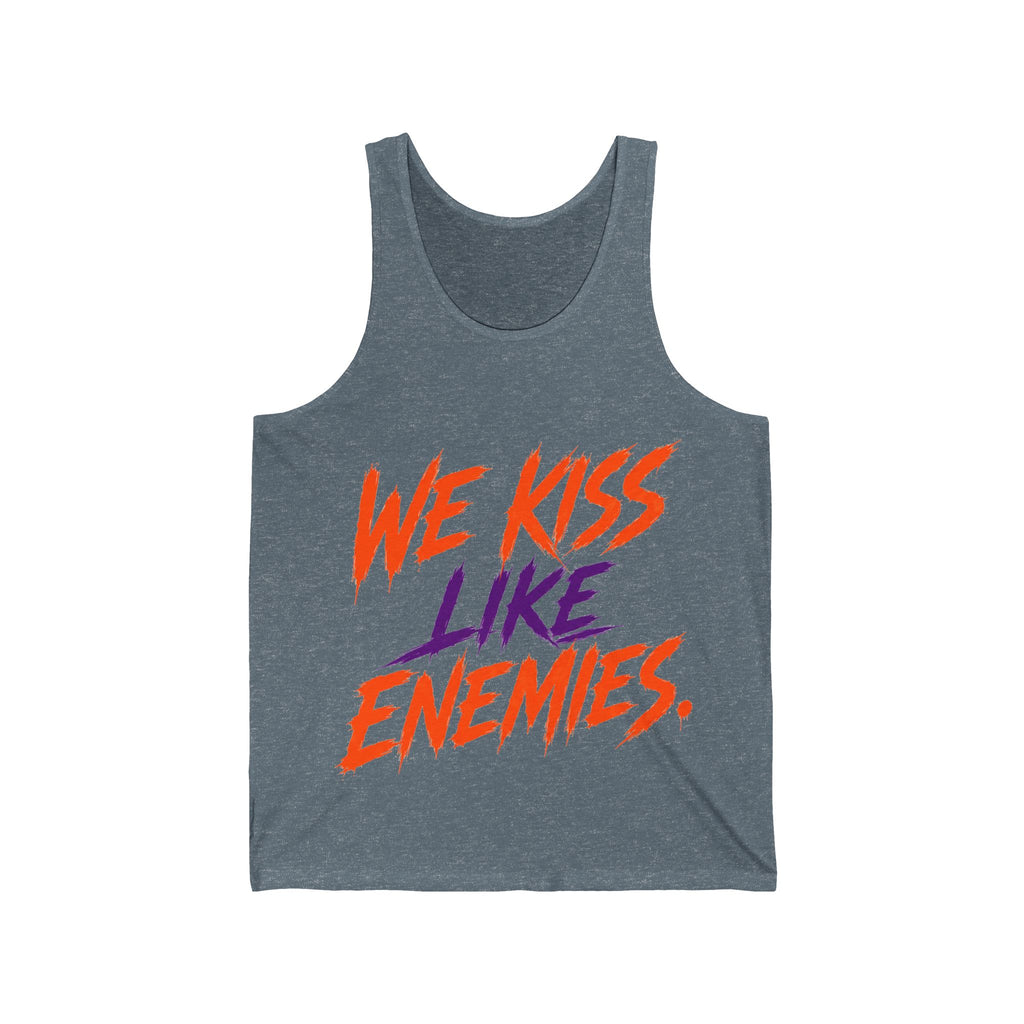 Tank Top — "We Kiss Like Enemies" Graphic Romantic Couple Tank