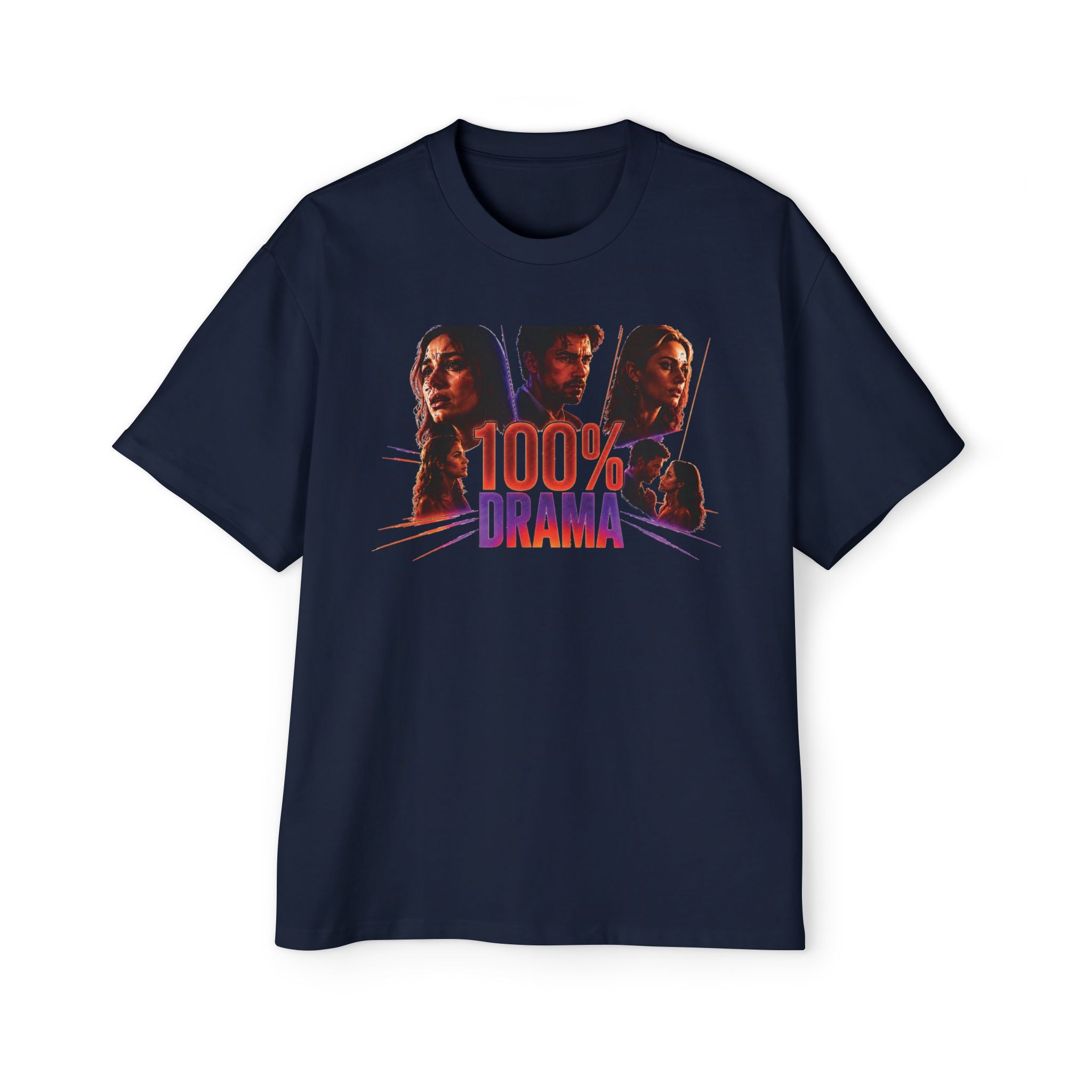 100% Drama Oversized Tee — Graphic Men’s T‑Shirt