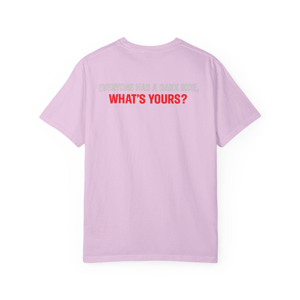 I Am The Red Flag T-Shirt — Funny Bold Text Graphic Tee (Back: "Everyone Has a Dark Side, What's Yours?")