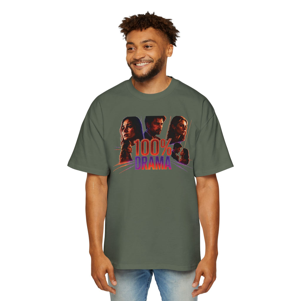 100% Drama Oversized Tee — Graphic Men’s T‑Shirt