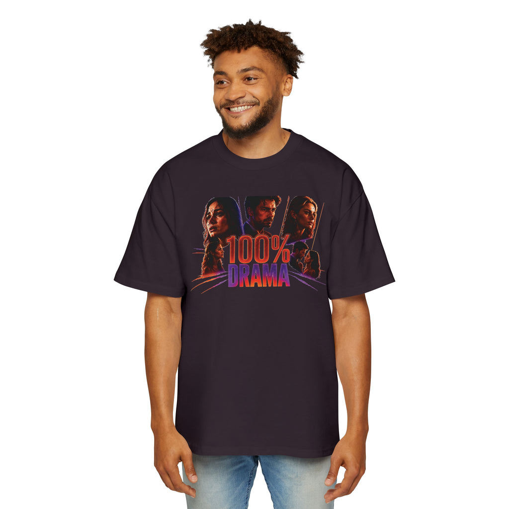 100% Drama Oversized Tee — Graphic Men’s T‑Shirt