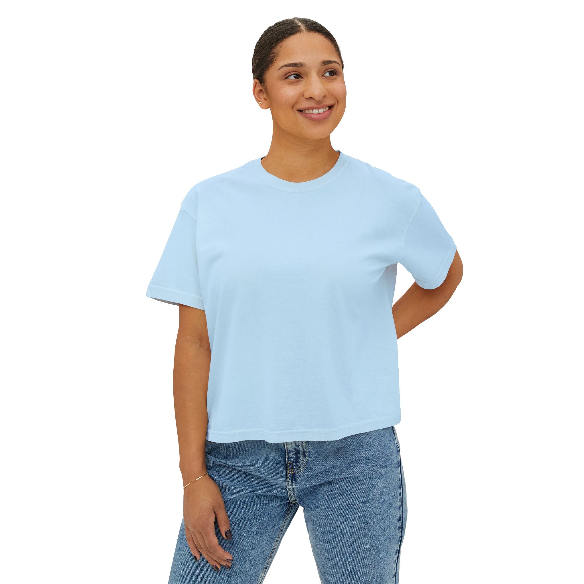 Red Flag Energy Women's Boxy Tee – Bold Graphic Back Print