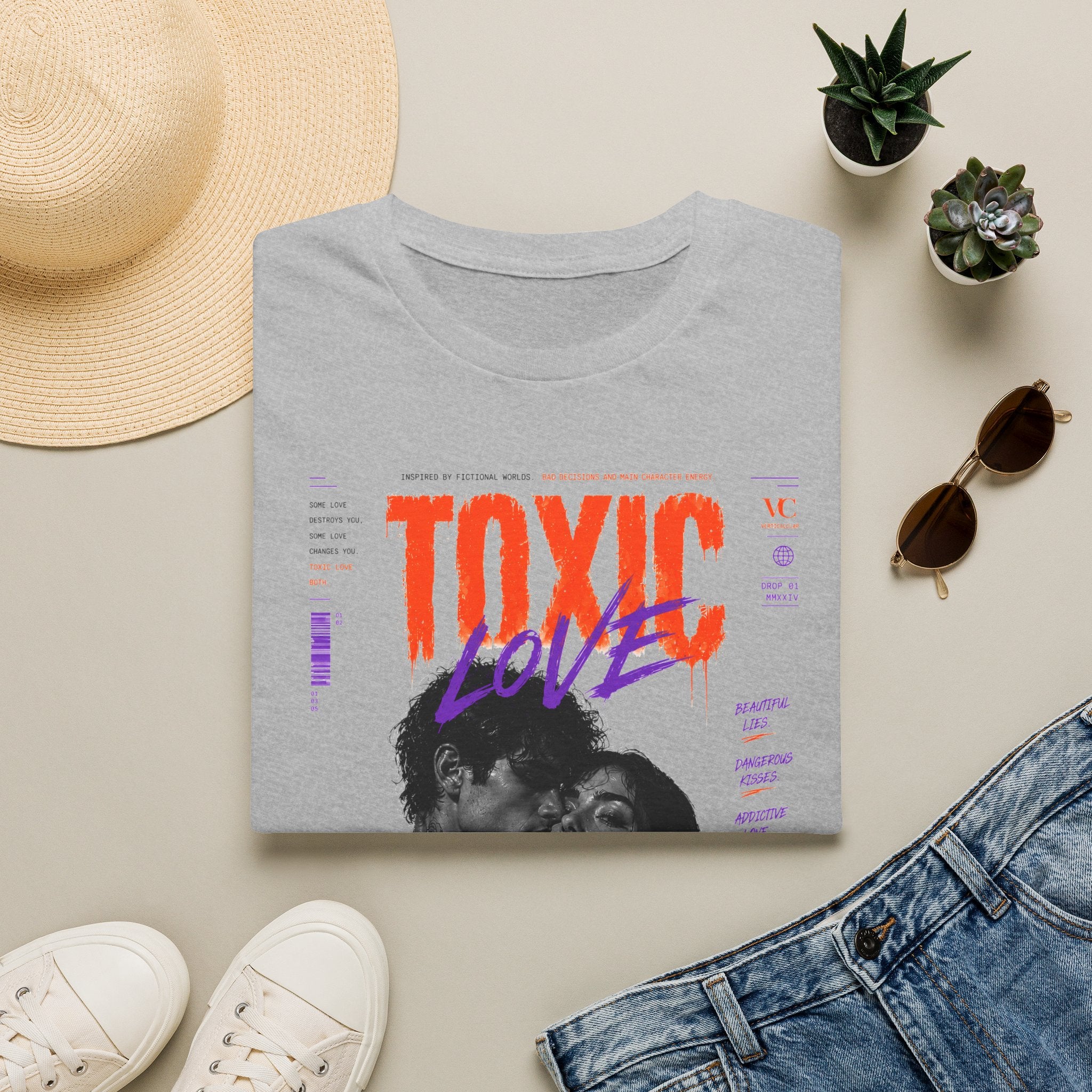 Toxic Love T-Shirt — Retro Grunge Couple Graphic Tee