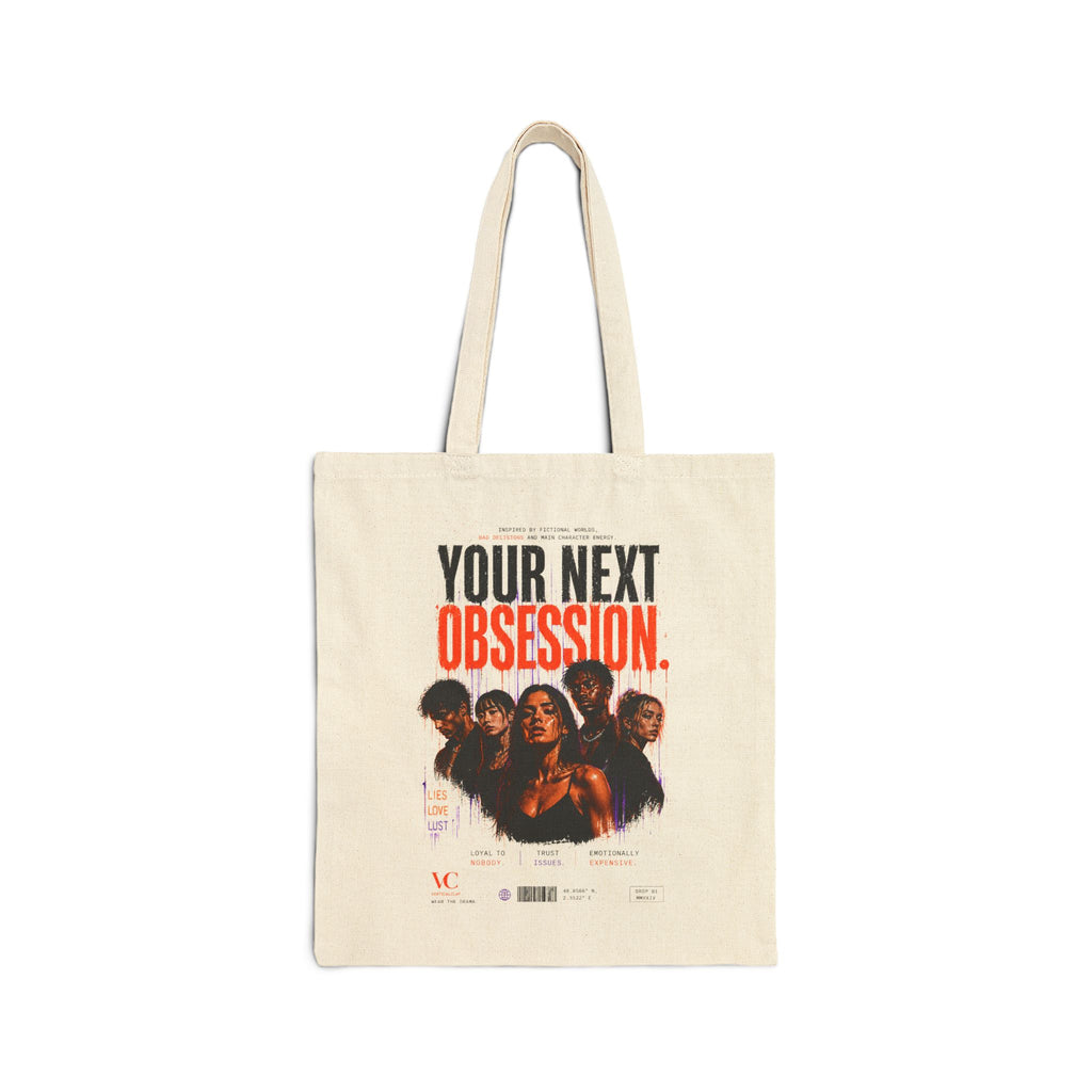 Tote Bag — "Your Next Obsession" Movie Poster Canvas Tote