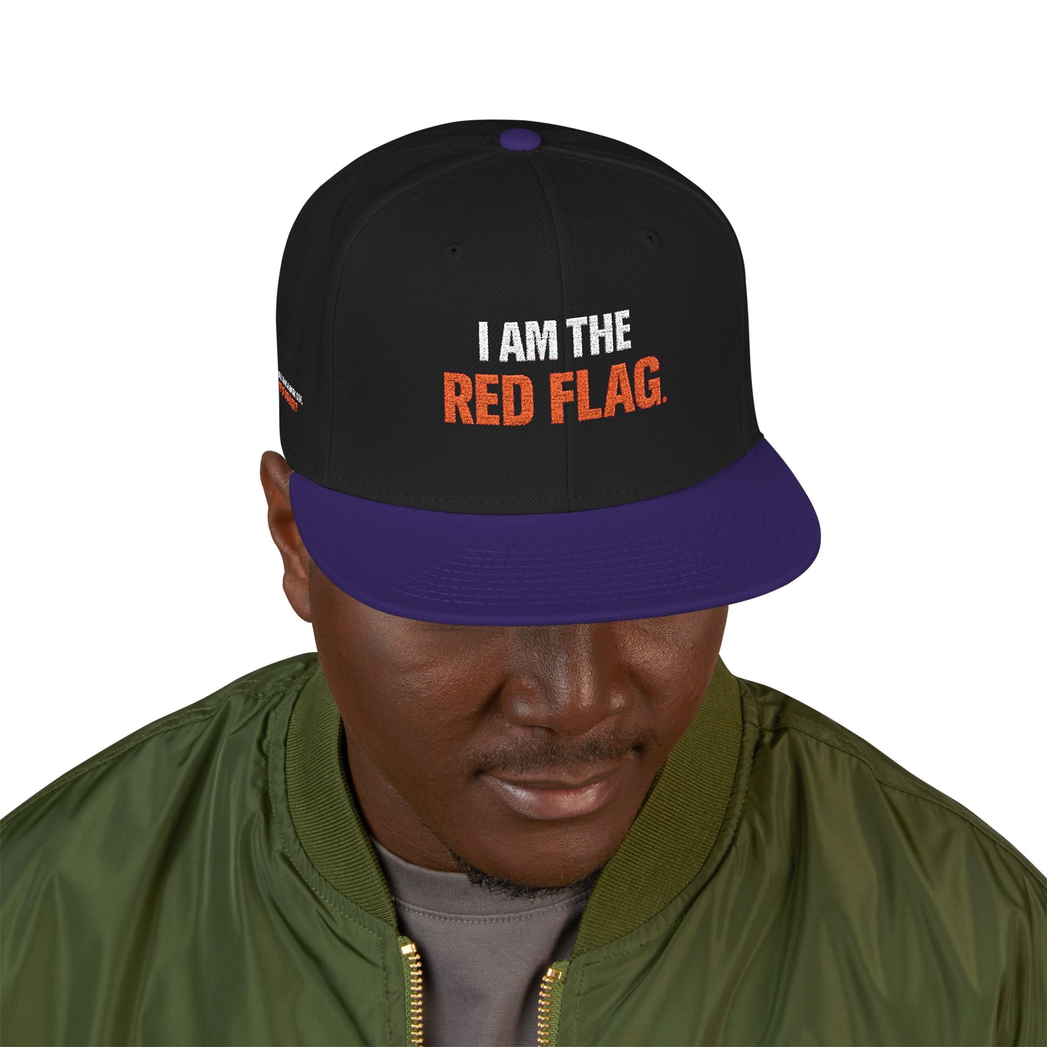 Snapback Hat — I AM THE DEVIL. Embroidered Streetwear Cap