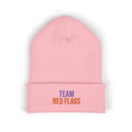 Embroidered 'Team Red Flags' Cuffed Beanie