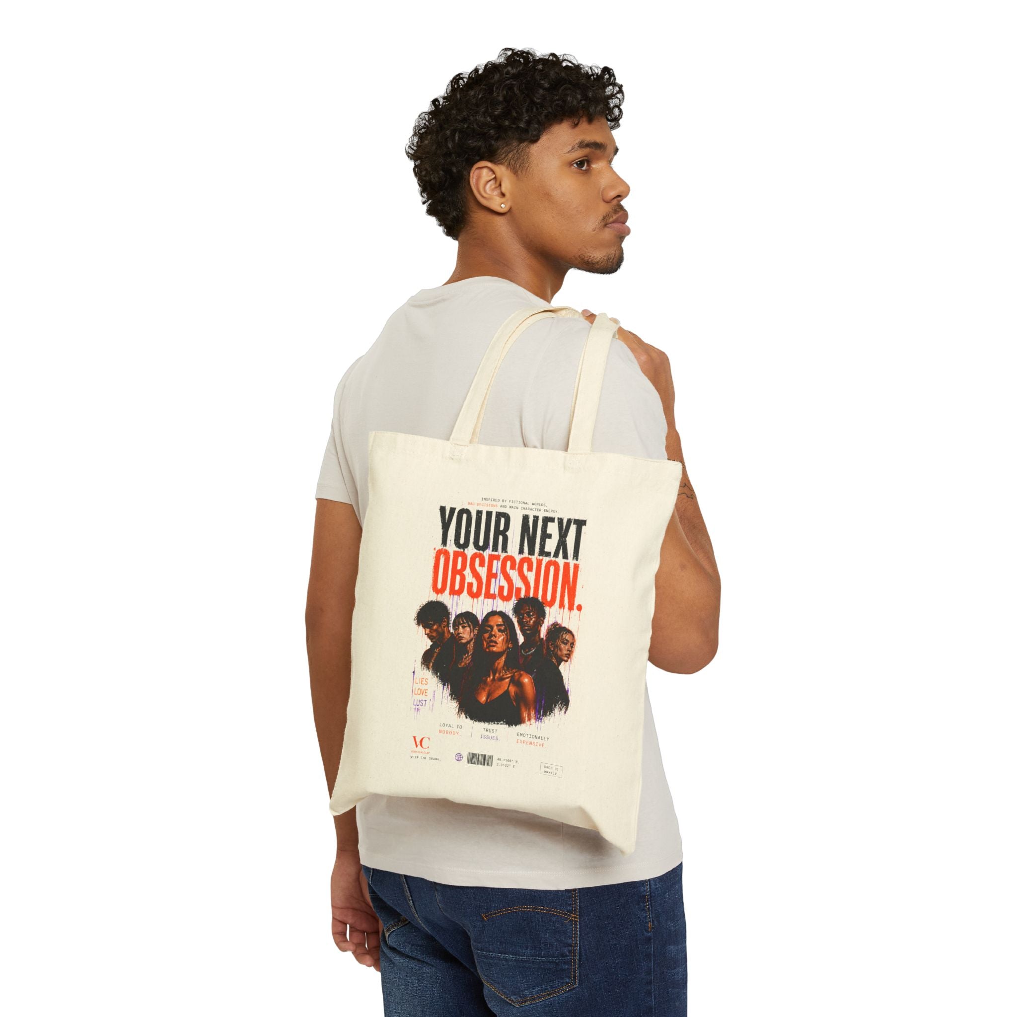 Tote Bag — "Your Next Obsession" Movie Poster Canvas Tote