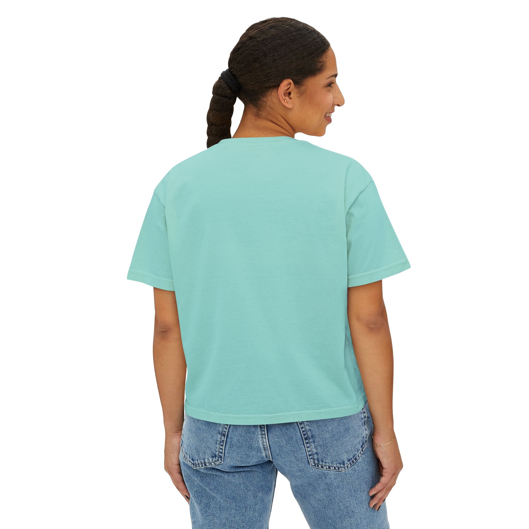 Boxy Tee — "100% Drama. Zero Filtre." Graphic Women's Crop Top