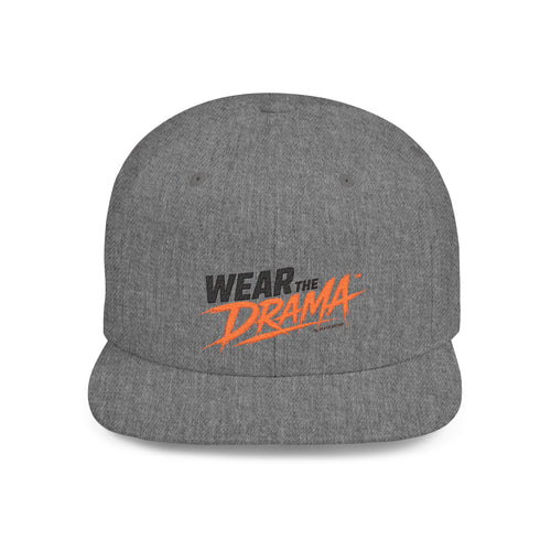 Flat Bill Snapback Hat — "Wear the Drama" Streetwear Cap