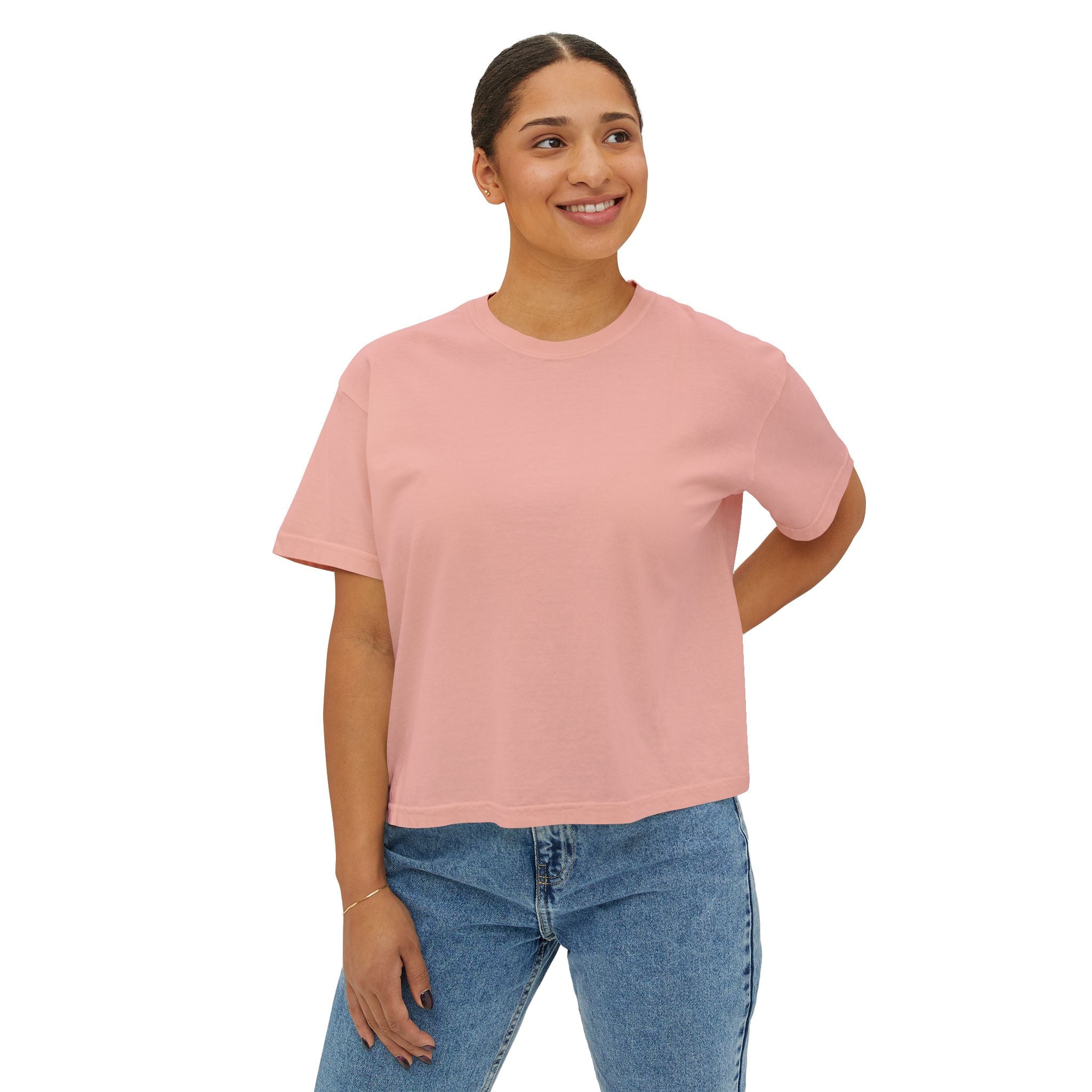 Red Flag Energy Women's Boxy Tee – Bold Graphic Back Print