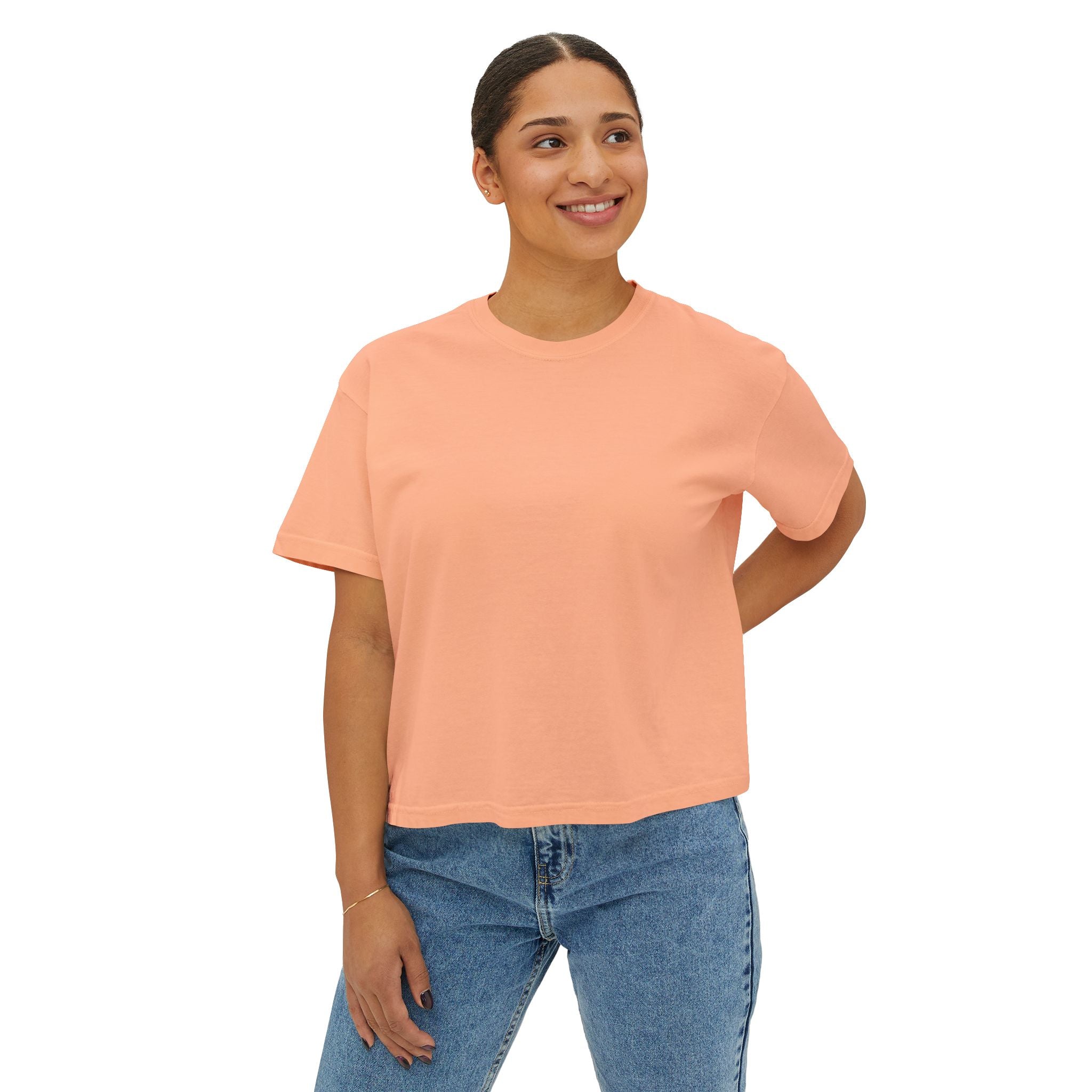 Red Flag Energy Women's Boxy Tee – Bold Graphic Back Print