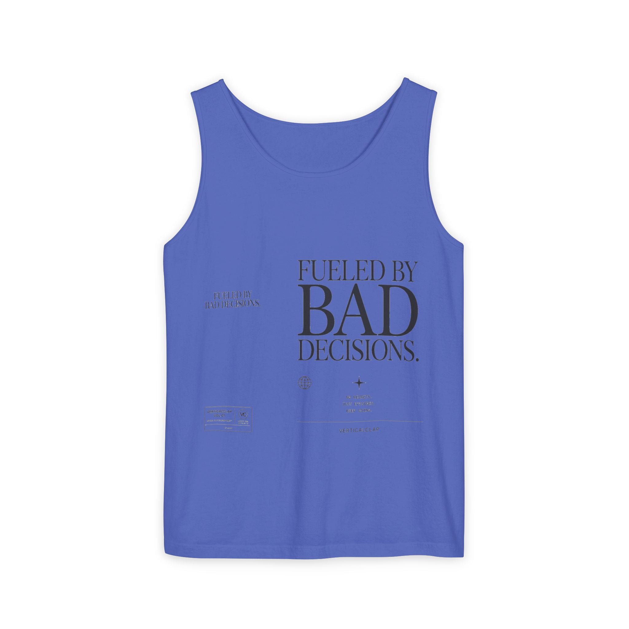 Tank Top — “Fueled by Bad Decisions” Graphic Sleeveless Tee