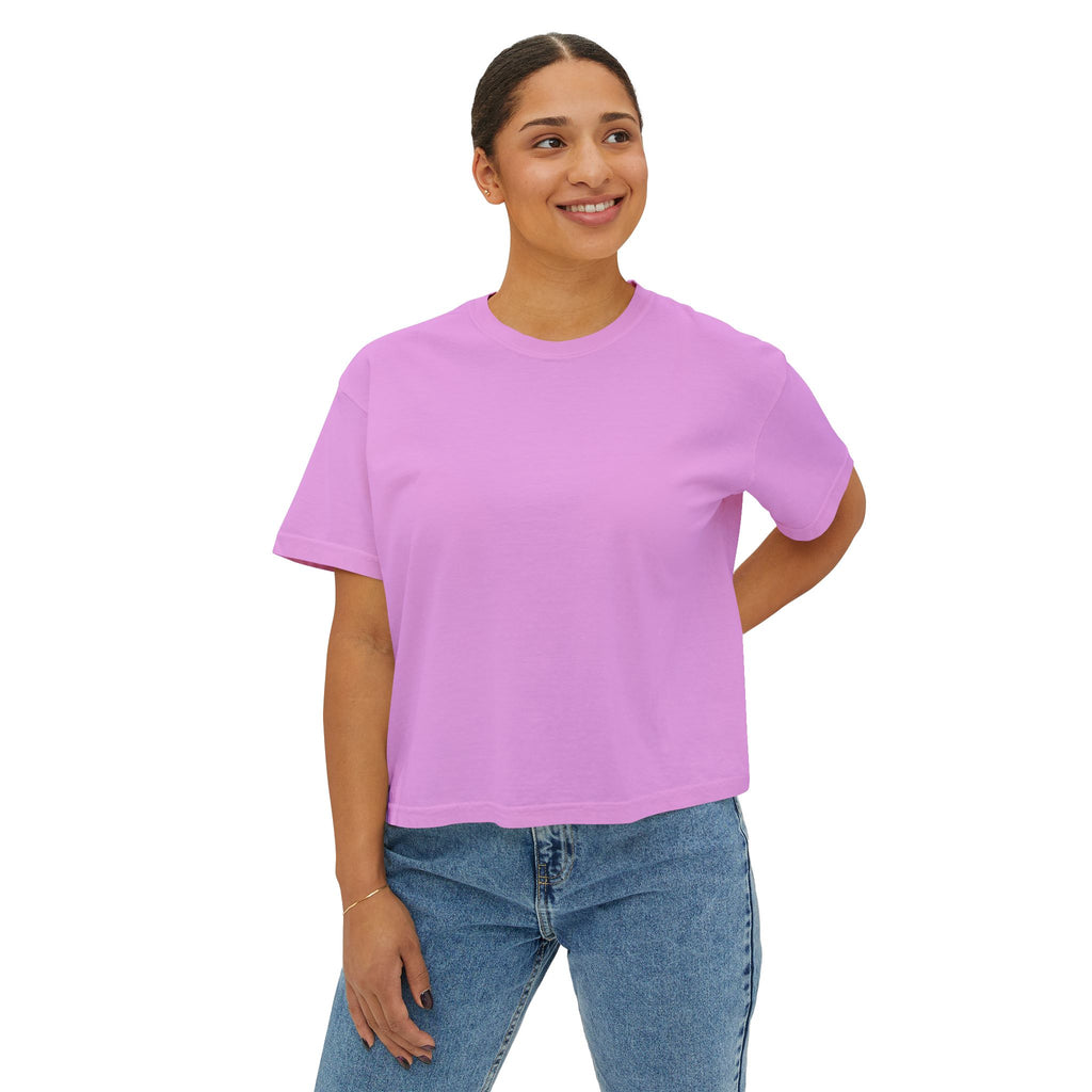 Red Flag Energy Women's Boxy Tee – Bold Graphic Back Print
