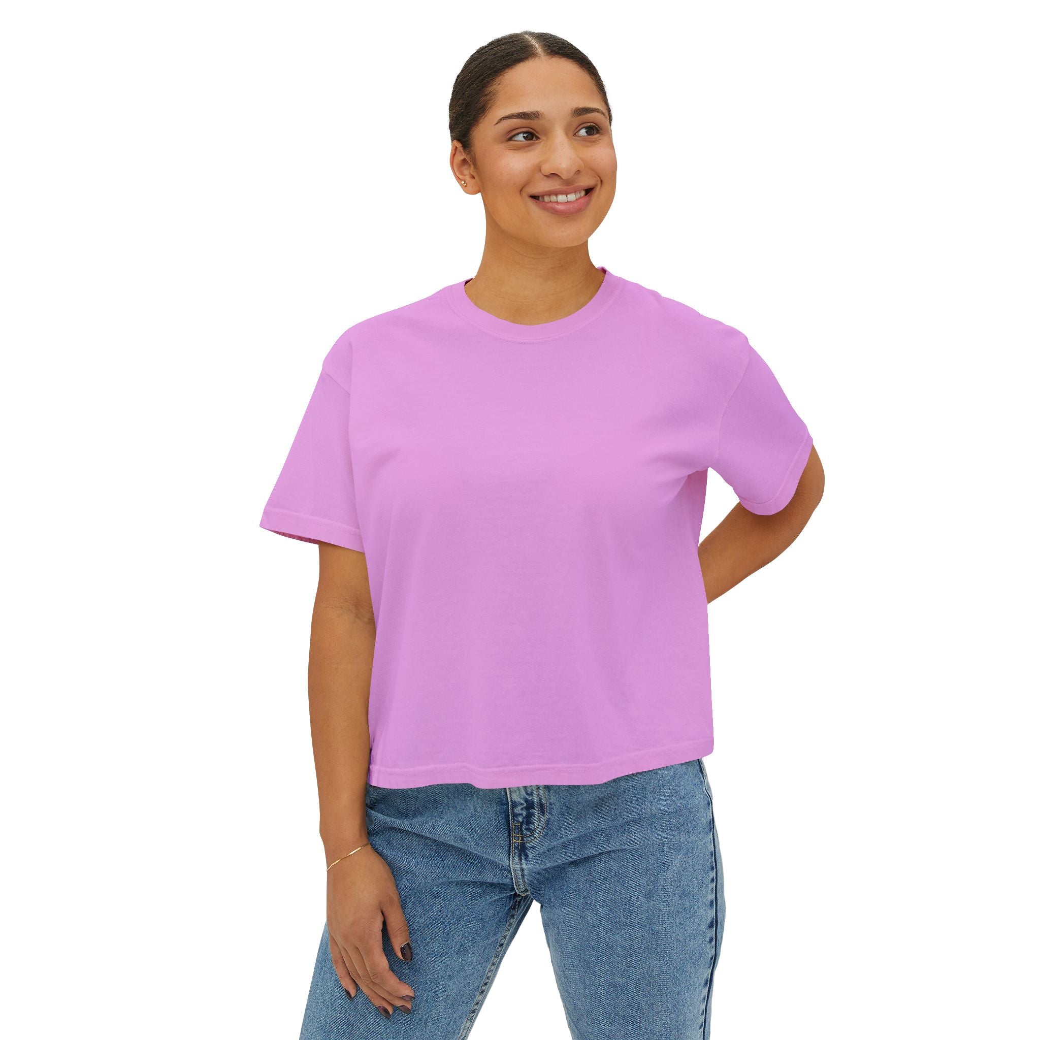 Red Flag Energy Women's Boxy Tee – Bold Graphic Back Print