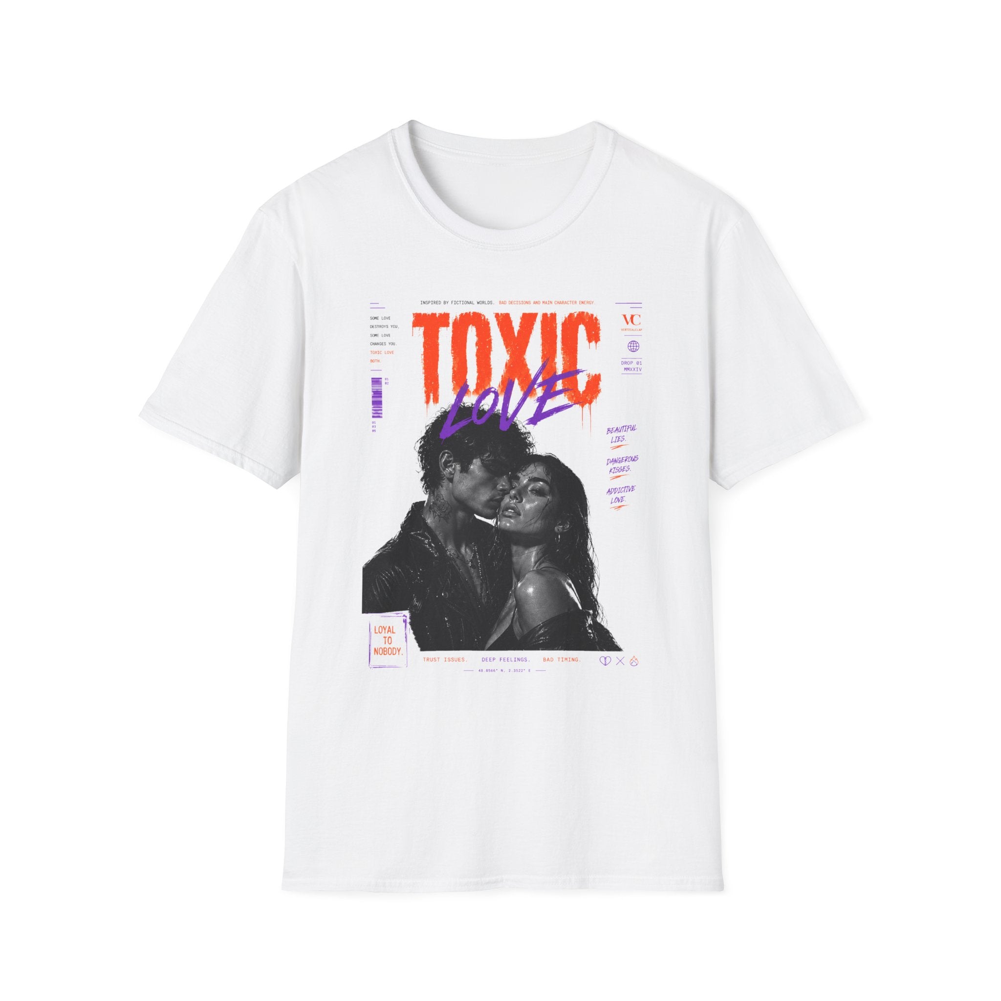 Toxic Love T-Shirt — Retro Grunge Couple Graphic Tee