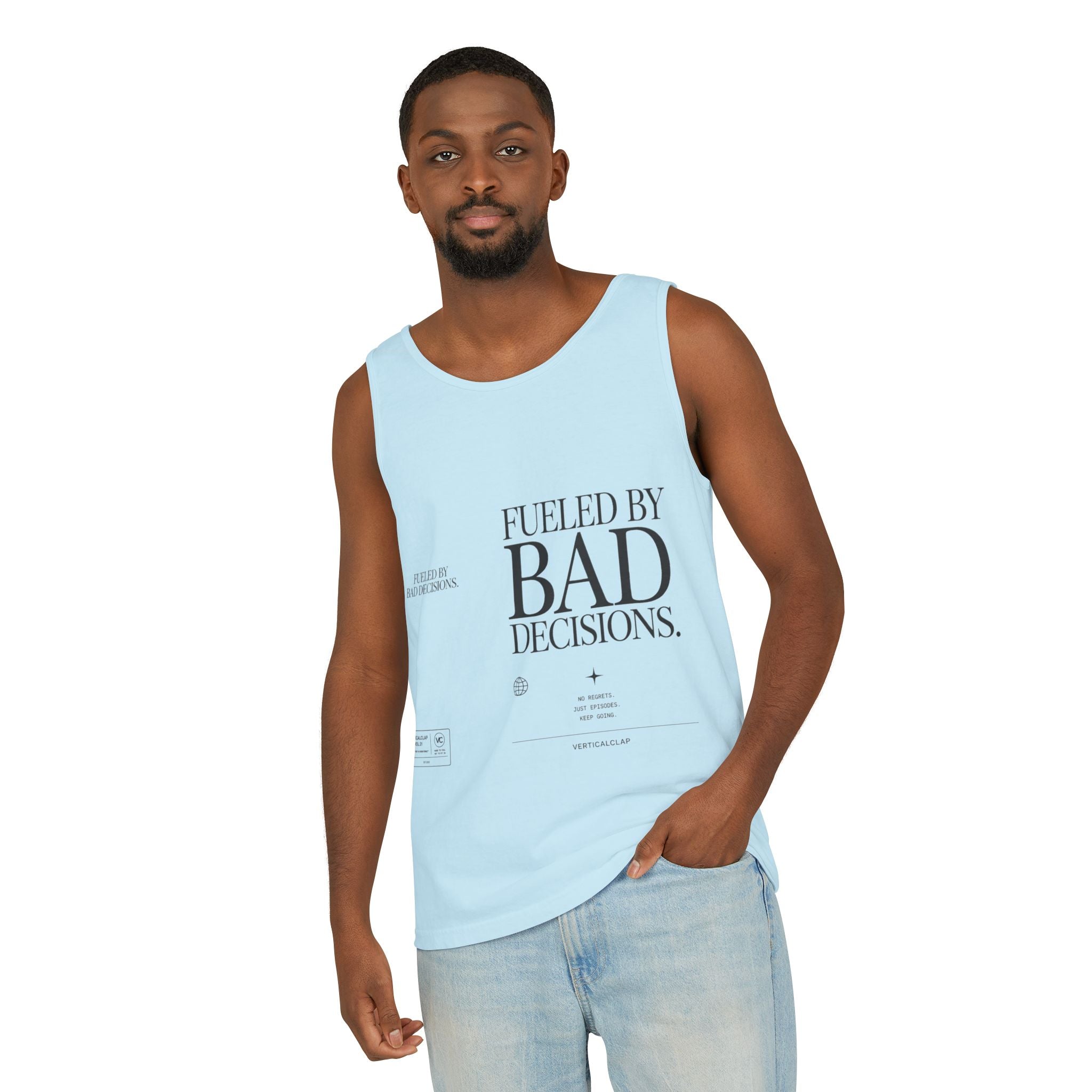 Tank Top — “Fueled by Bad Decisions” Graphic Sleeveless Tee