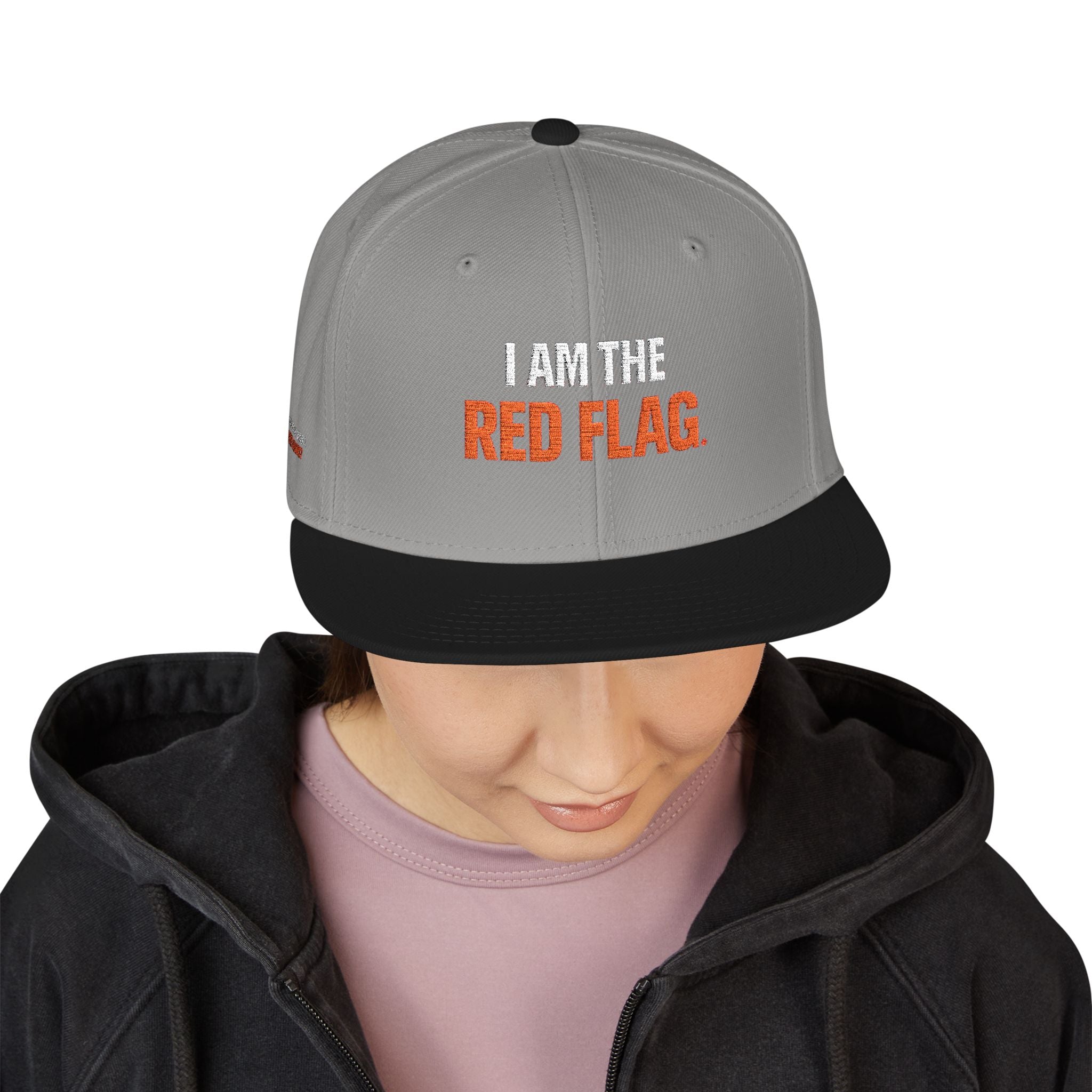 Snapback Hat — I AM THE DEVIL. Embroidered Streetwear Cap