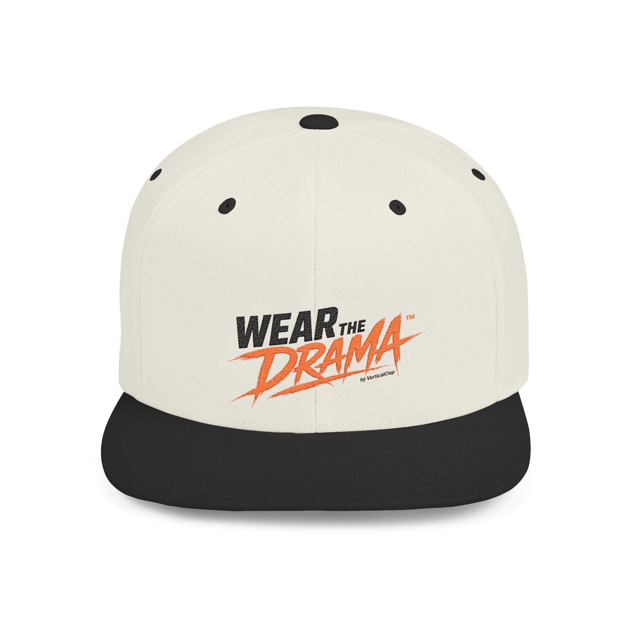 Flat Bill Snapback Hat — "Wear the Drama" Streetwear Cap