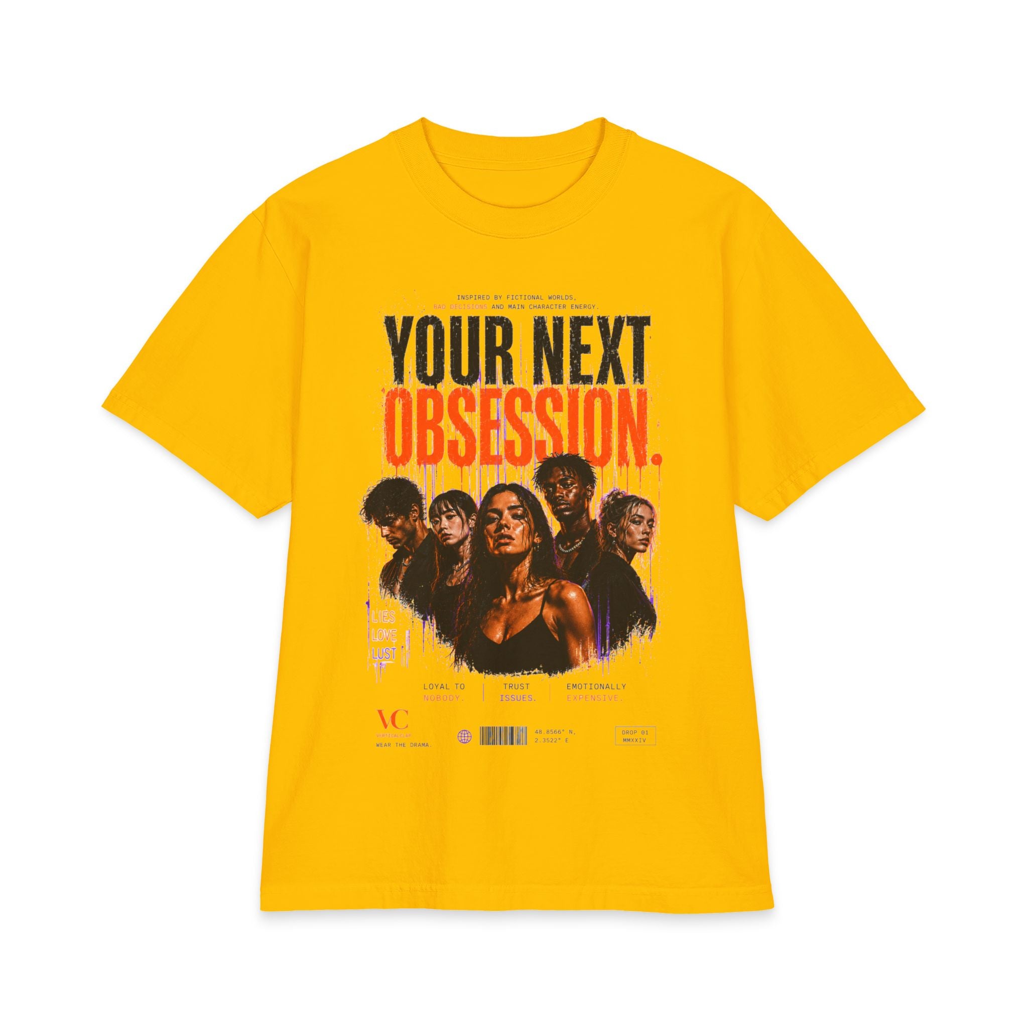 Graphic T-Shirt — "Your Next Obsession" Movie Poster Tee