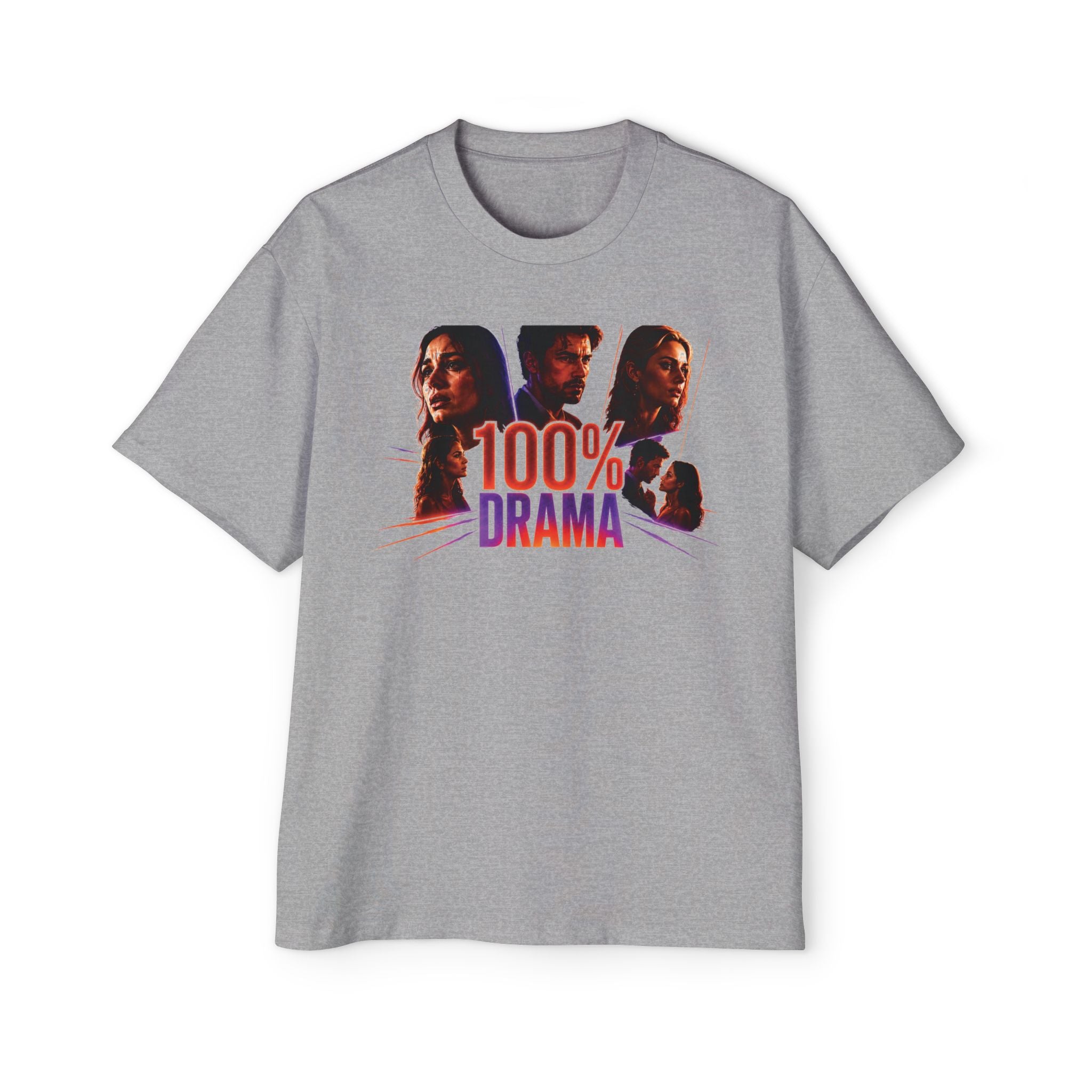 100% Drama Oversized Tee — Graphic Men’s T‑Shirt