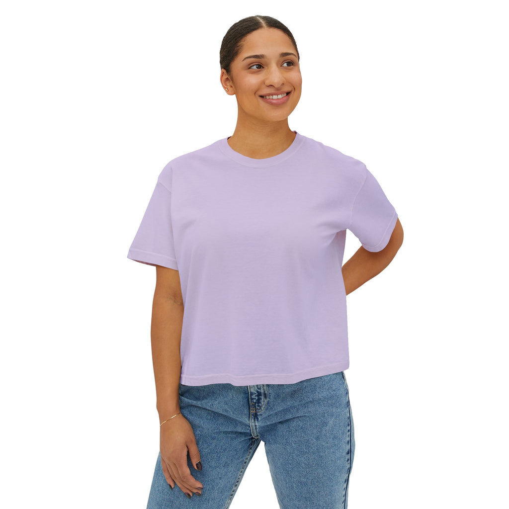 Red Flag Energy Women's Boxy Tee – Bold Graphic Back Print