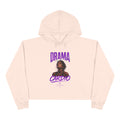 Drama Cardio Crop Hoodie — Graphic Cropped Pullover with Bold Typography