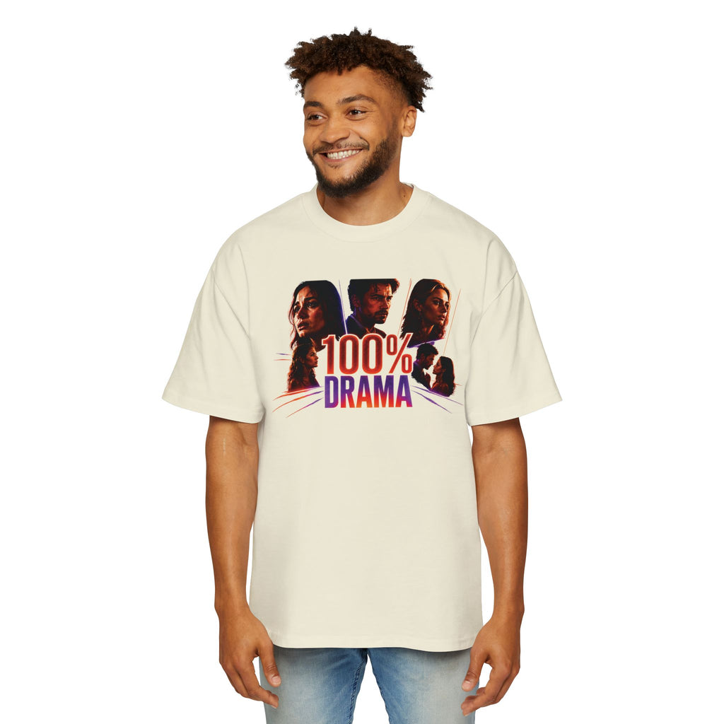 100% Drama Oversized Tee — Graphic Men’s T‑Shirt
