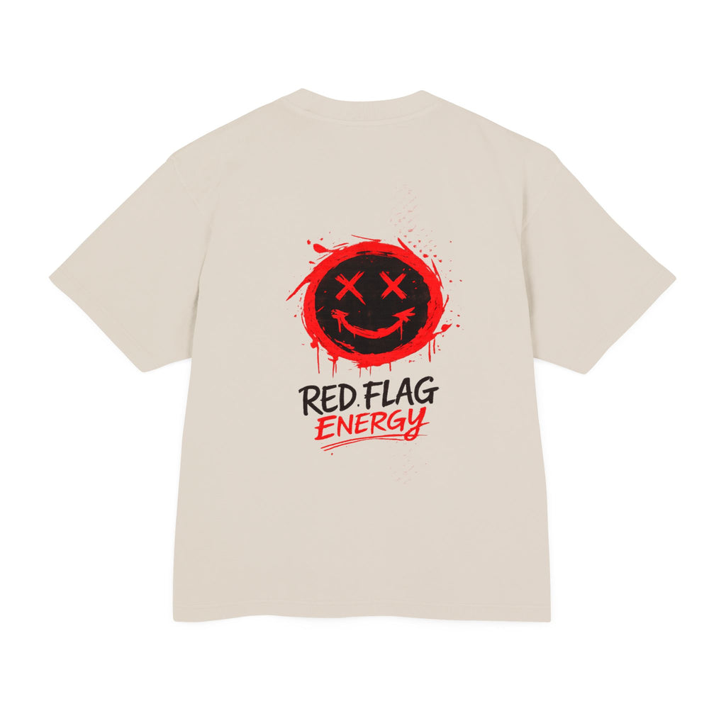 Red Flag Energy Tee — "Expert in Bad Choice and Worst Timing" Graphic T-Shirt