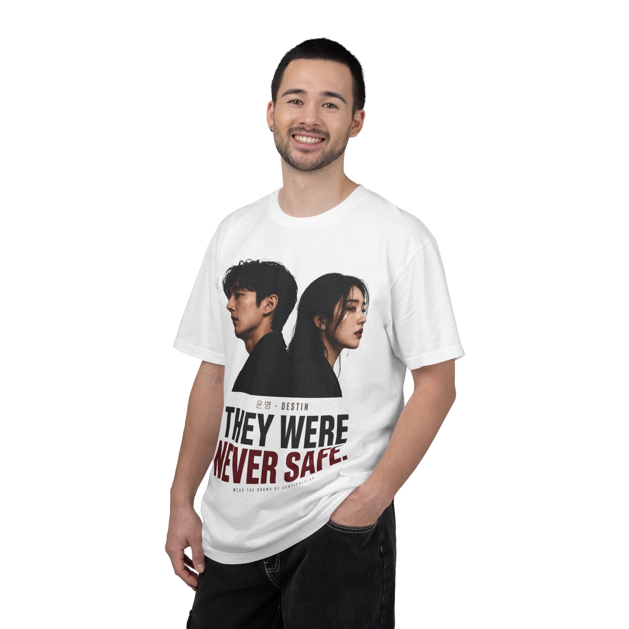 T‑Shirt — "They Were Never Safe." Graphic Tee (Dramatic Portrait Movie‑Style Design)