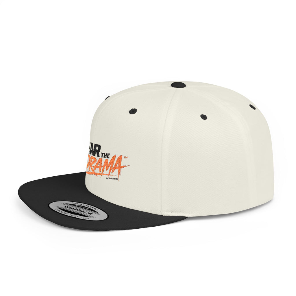 Flat Bill Snapback Hat — "Wear the Drama" Streetwear Cap