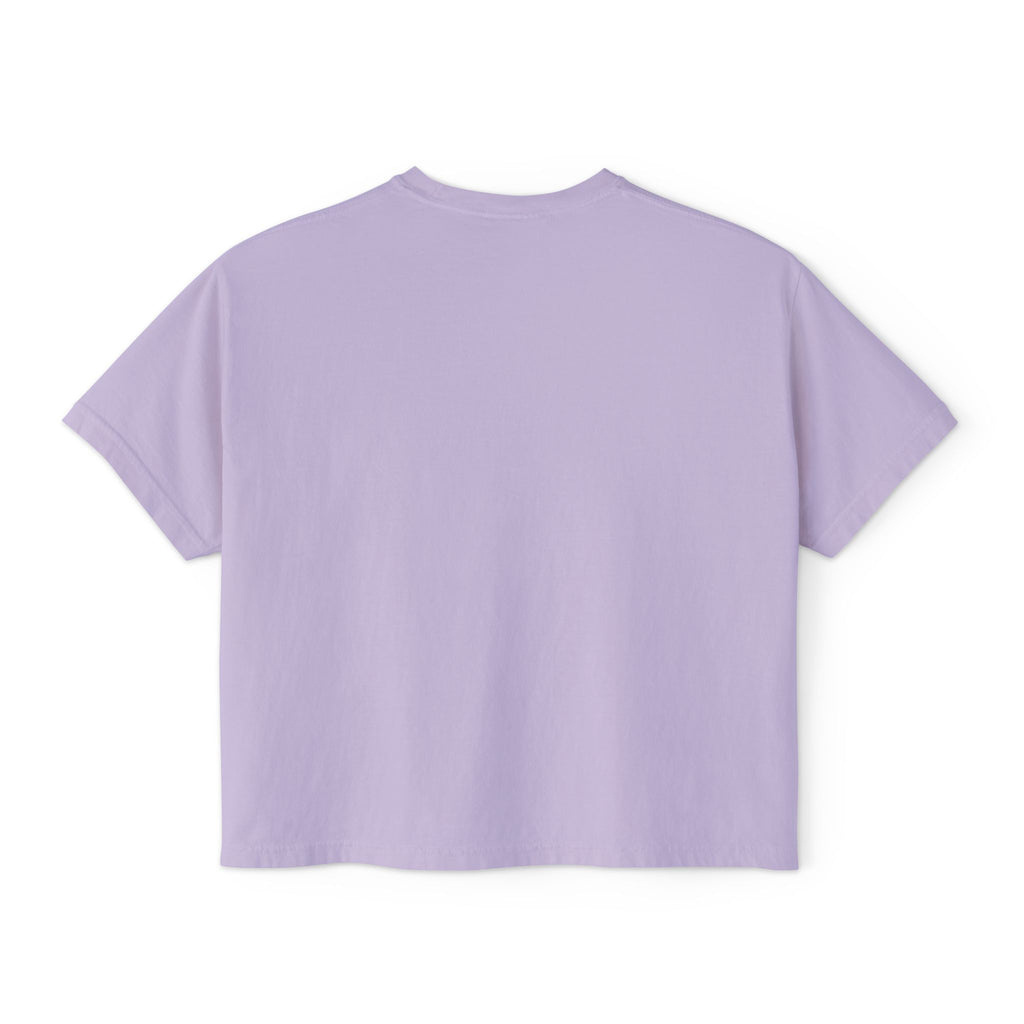 He Lied. Again. Women's Boxy Tee — Dramatic Photo Graphic Tee for Breakup/Statement Fashion