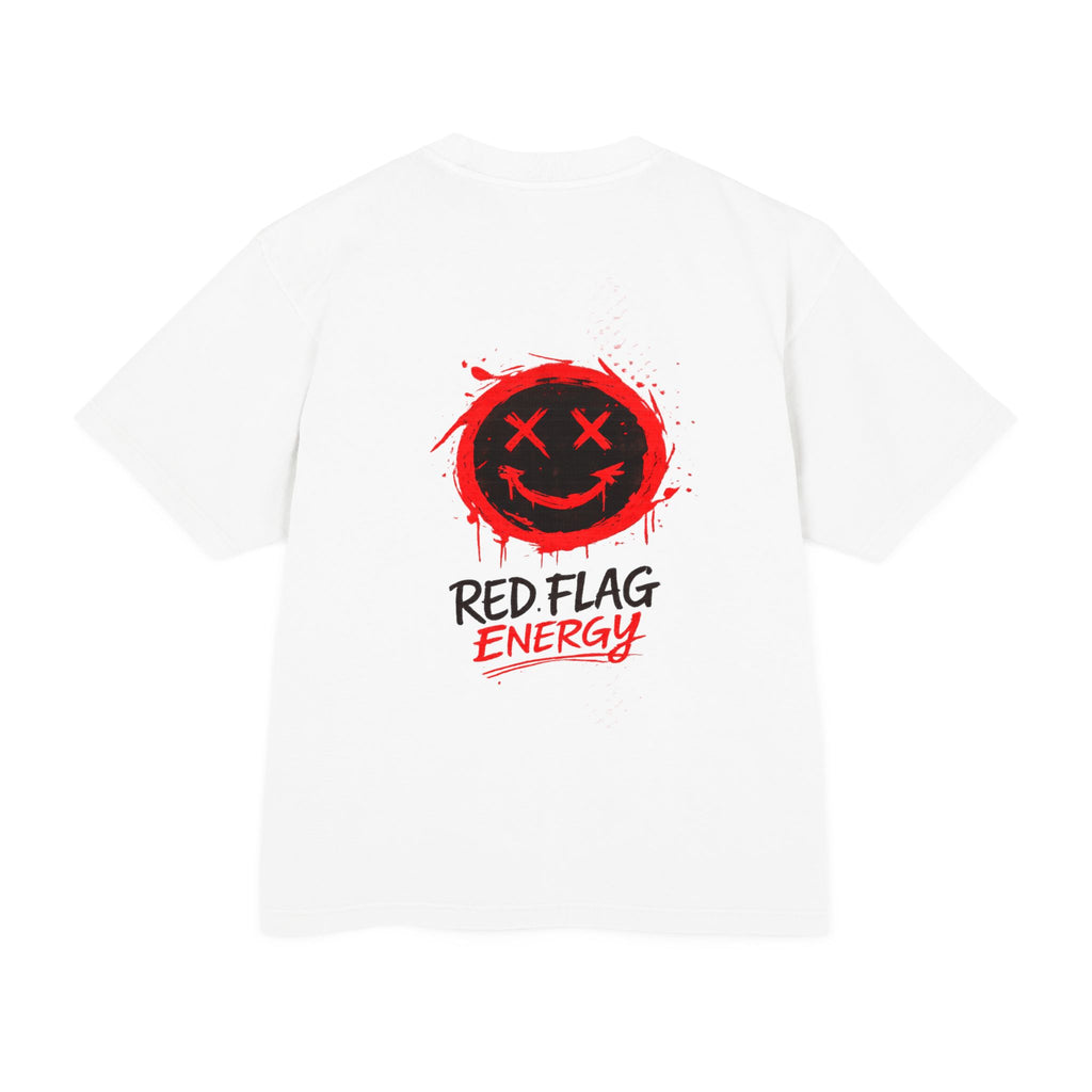 Red Flag Energy Tee — "Expert in Bad Choice and Worst Timing" Graphic T-Shirt