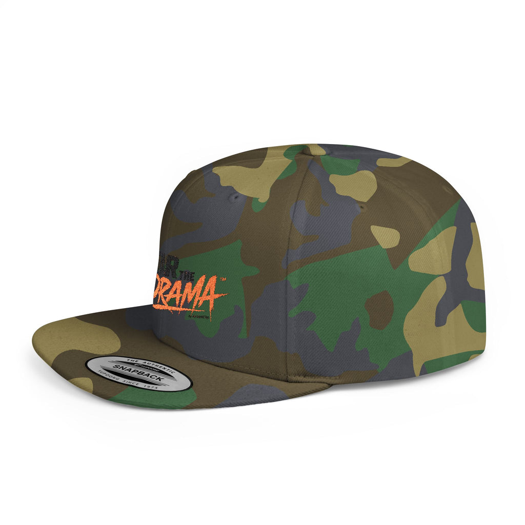 Flat Bill Snapback Hat — "Wear the Drama" Streetwear Cap