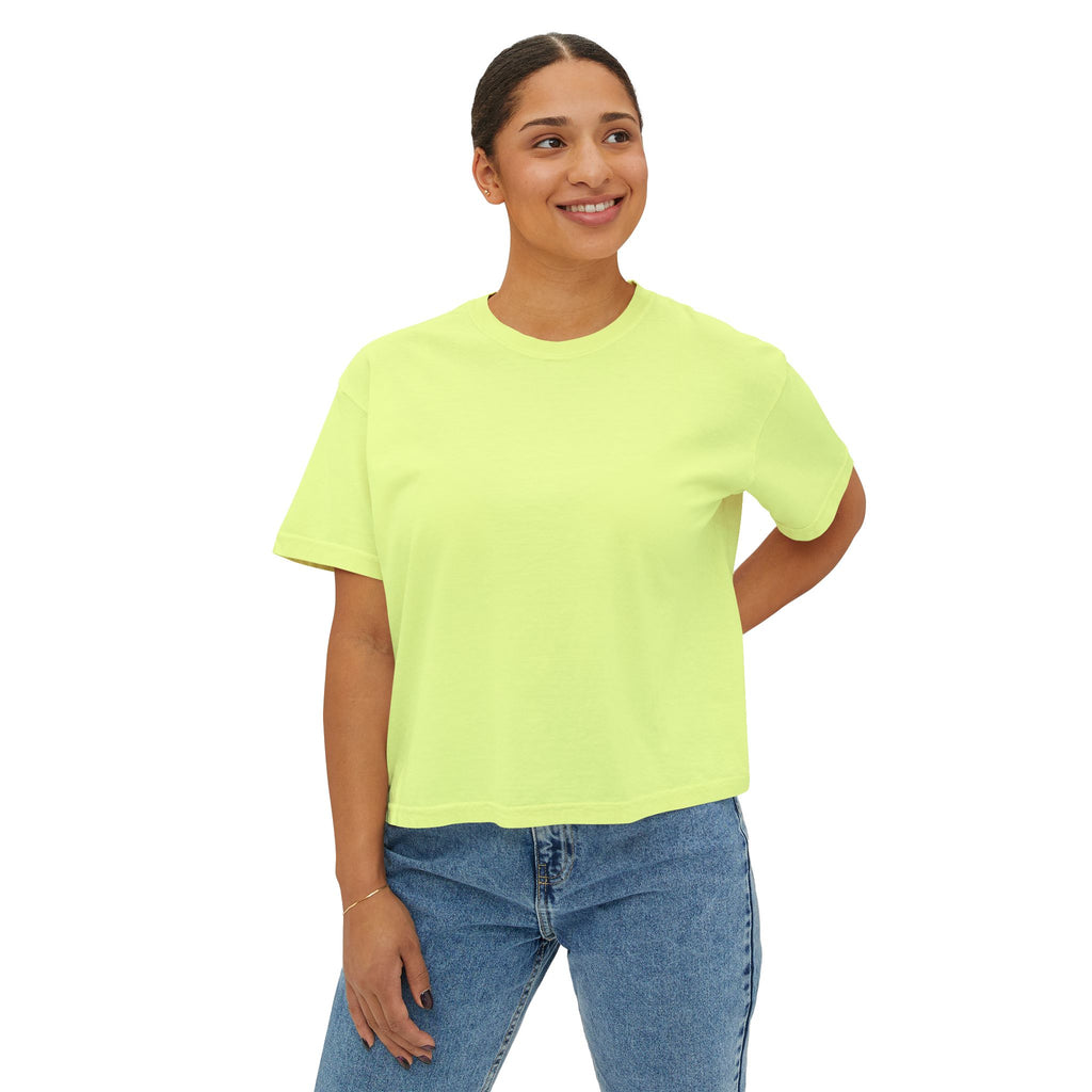 Red Flag Energy Women's Boxy Tee – Bold Graphic Back Print