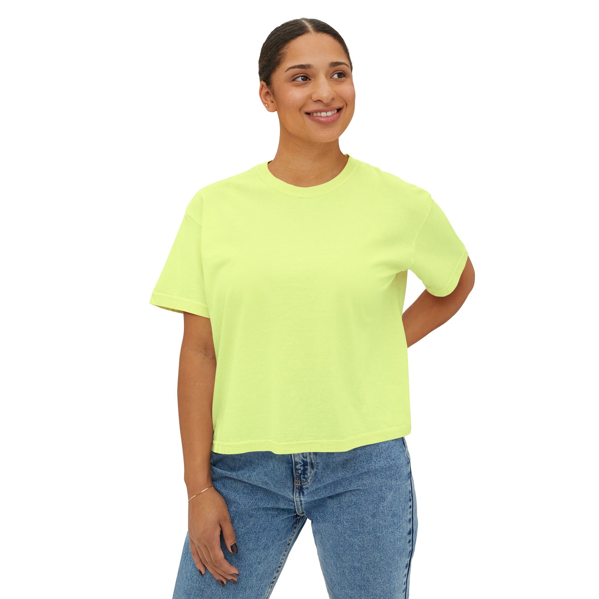 Red Flag Energy Women's Boxy Tee – Bold Graphic Back Print