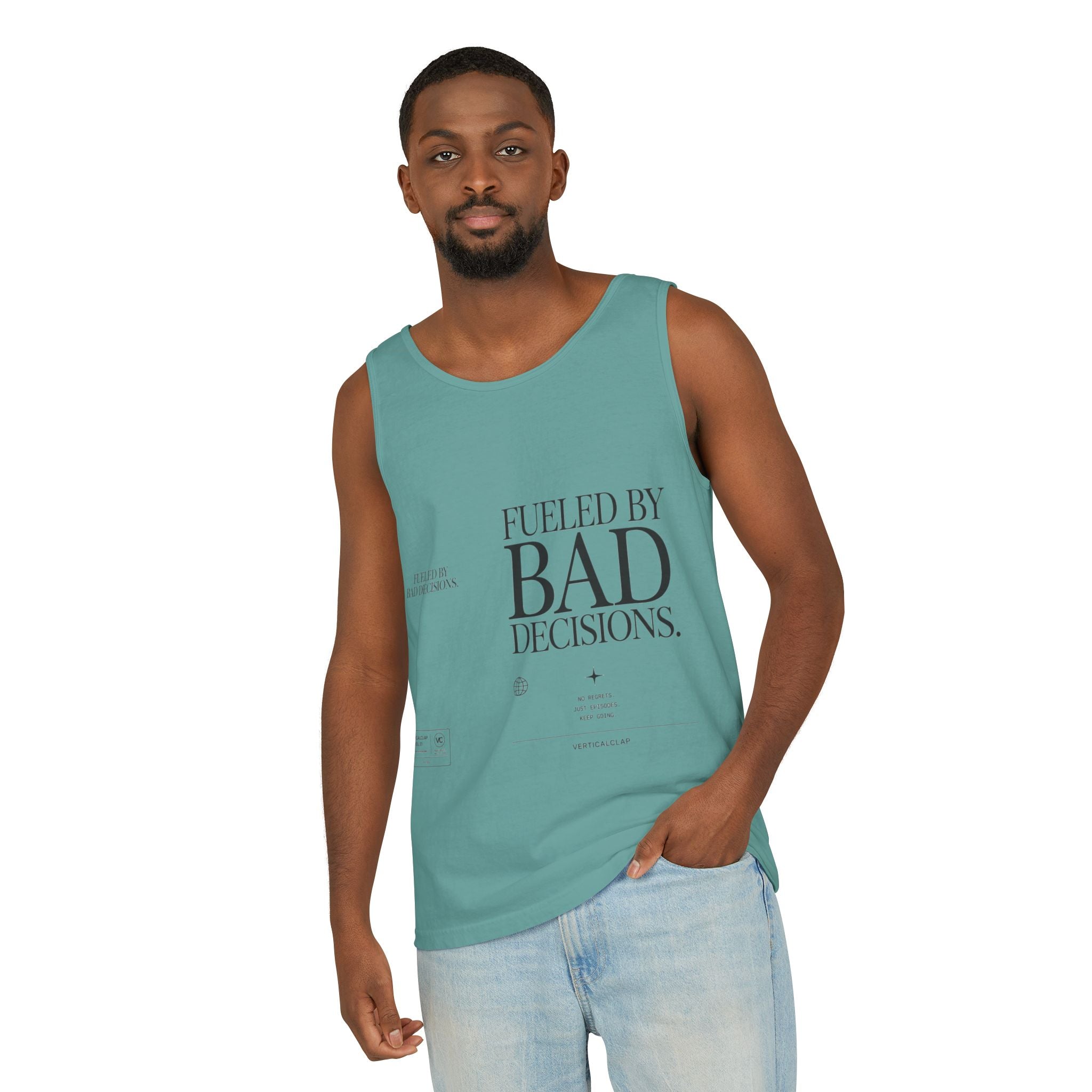 Tank Top — “Fueled by Bad Decisions” Graphic Sleeveless Tee