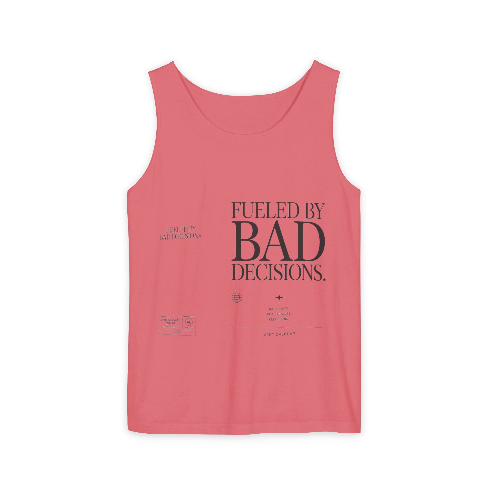 Tank Top — “Fueled by Bad Decisions” Graphic Sleeveless Tee