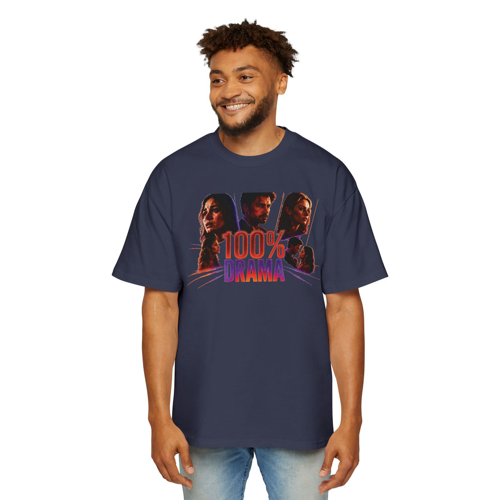 100% Drama Oversized Tee — Graphic Men’s T‑Shirt