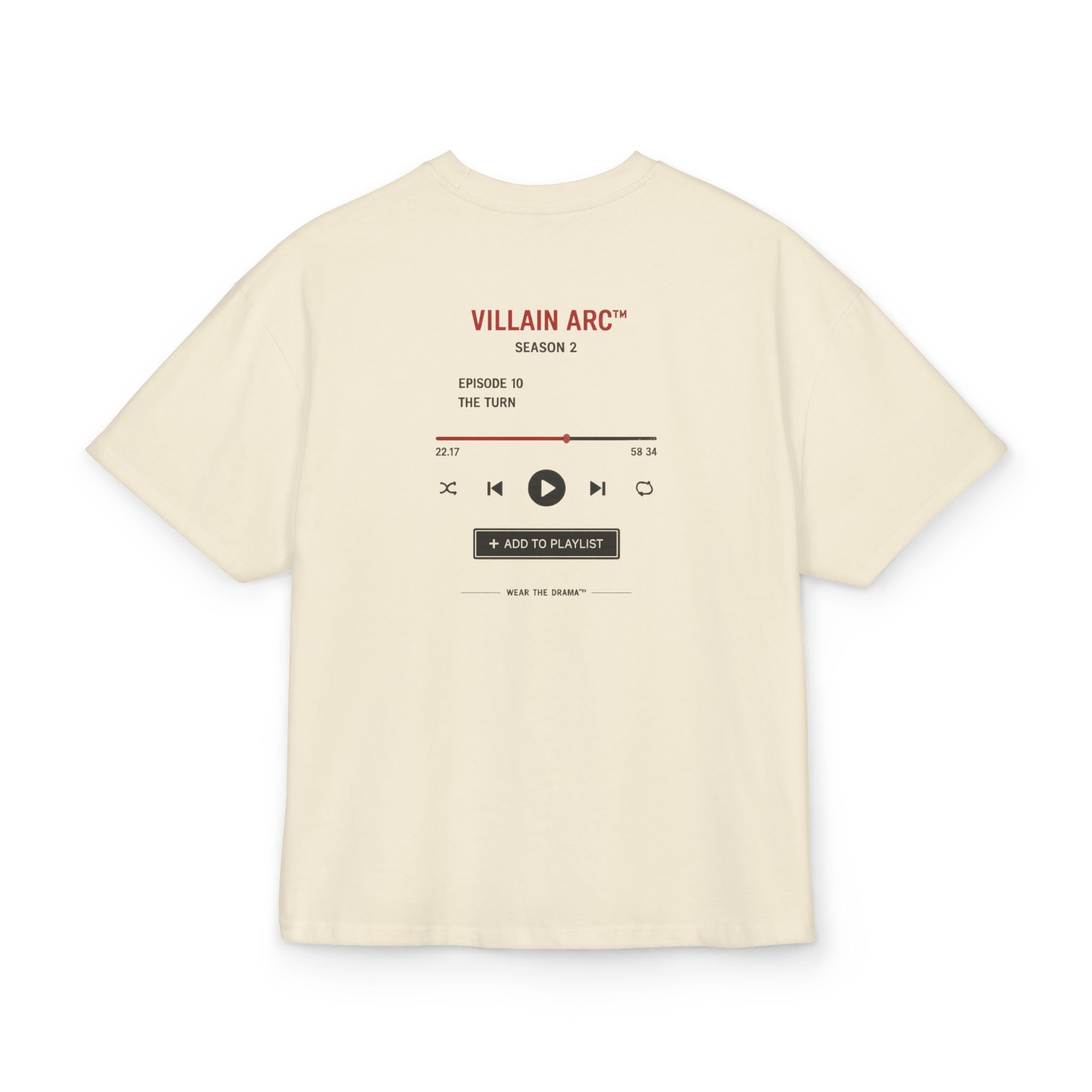 Now Playing Tee — "Wear the Drama" Music Player Graphic T-Shirt