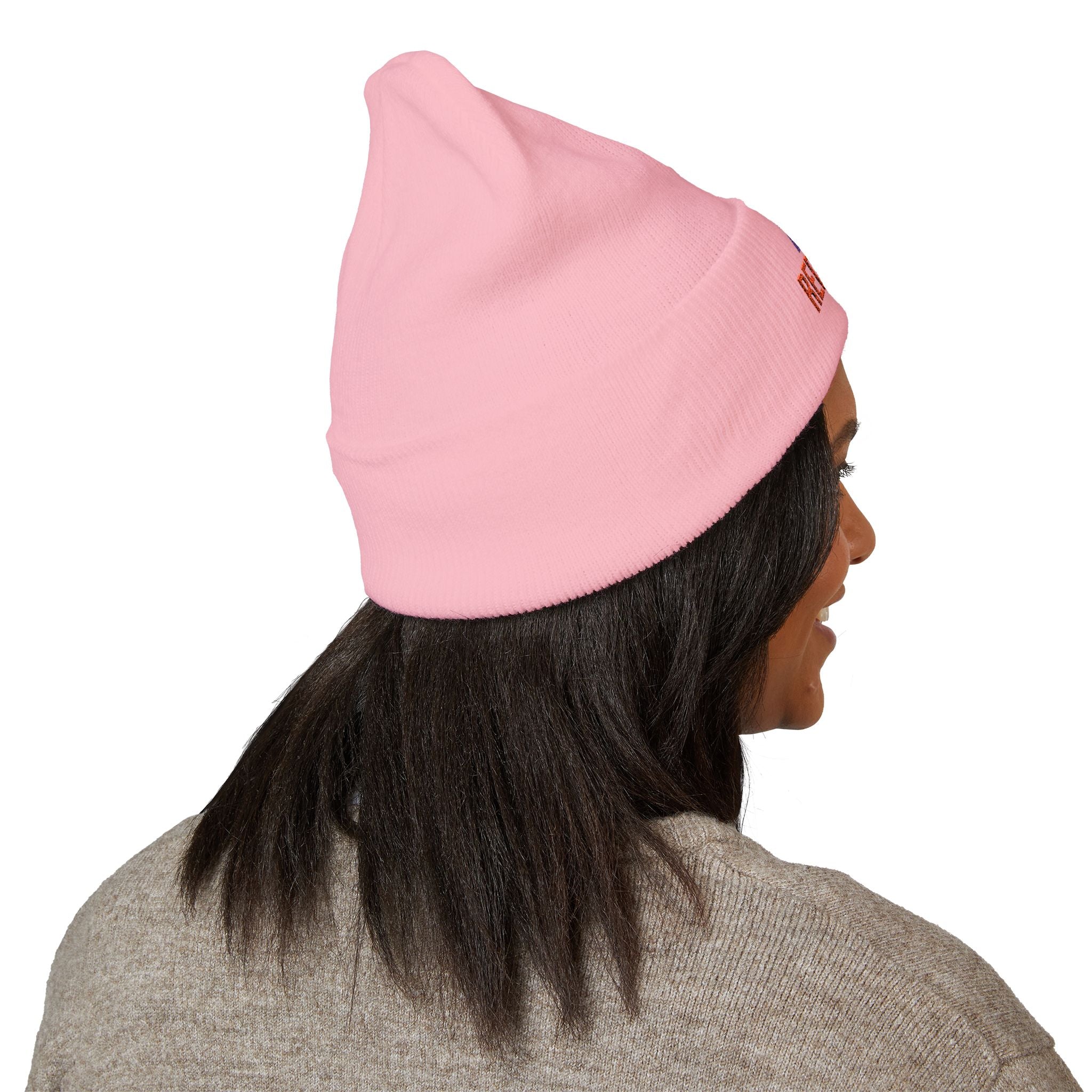 Embroidered 'Team Red Flags' Cuffed Beanie